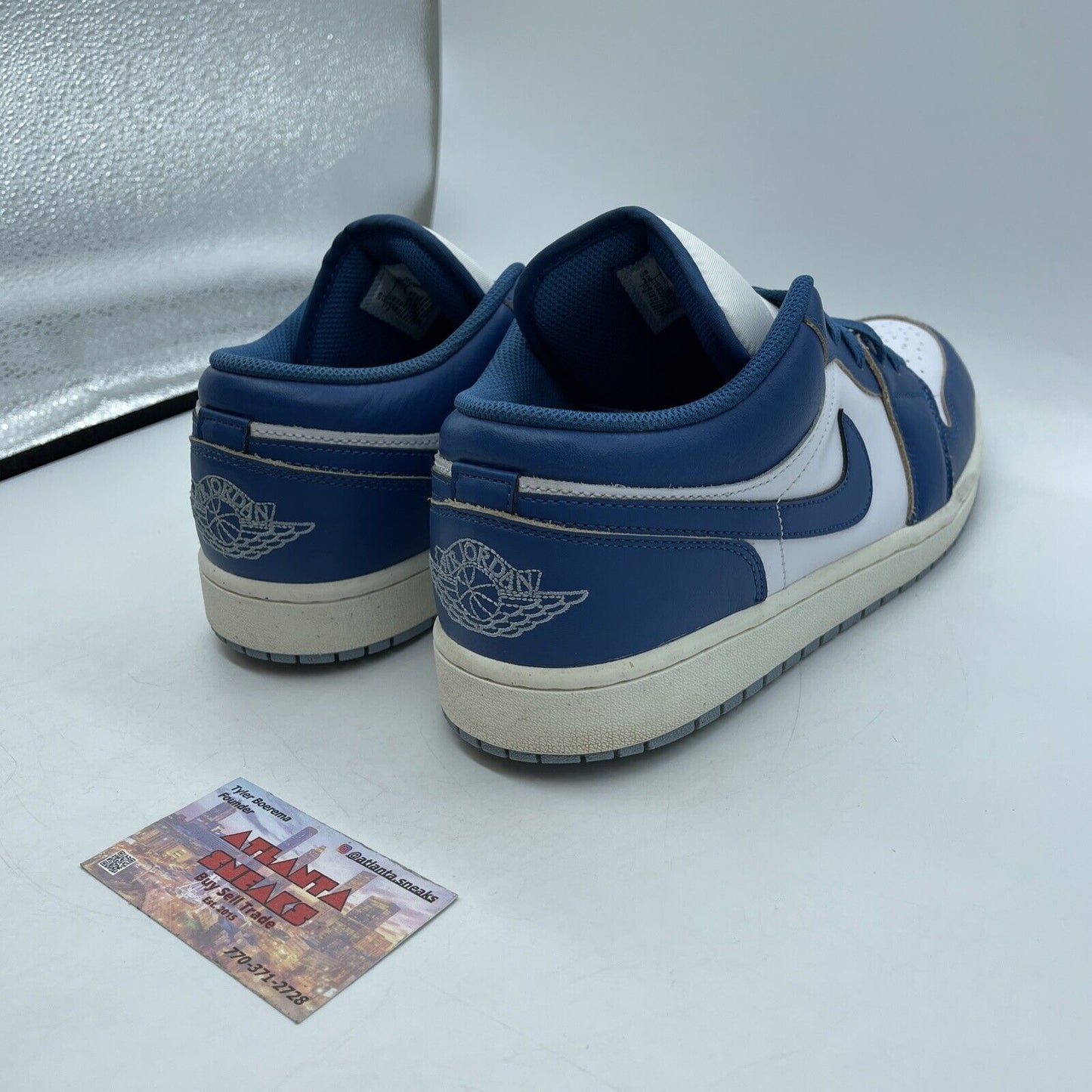 Size 11 - Air Jordan 1 SE Low Industrial Blue White Leather (FN5214-141)