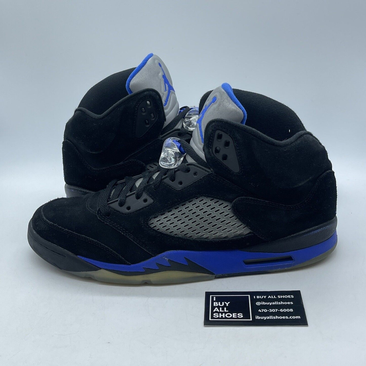 Size 13 - Jordan 5 Retro Mid Racer Blue Black Suede Leather (CT4838-004)