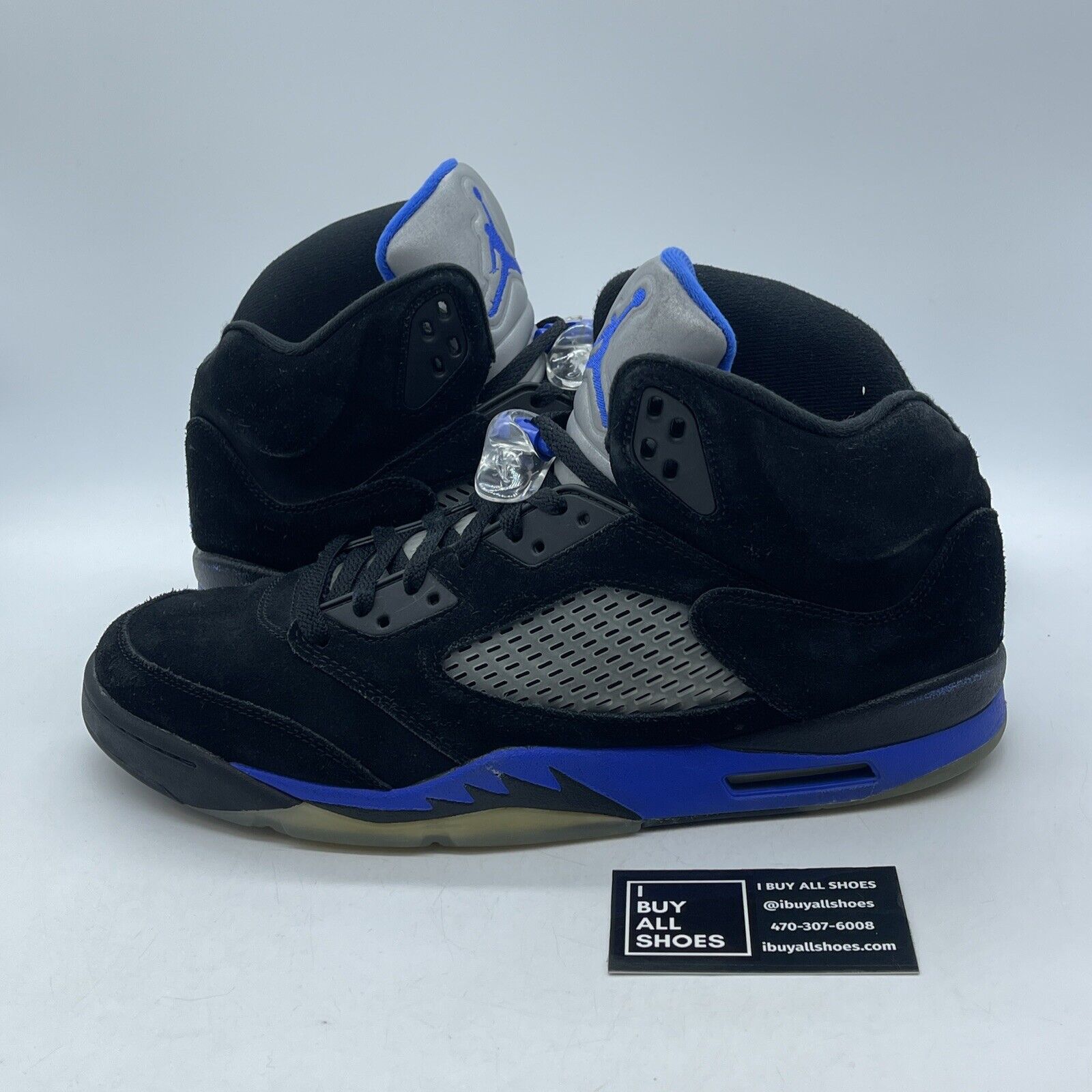 Size 13 - Jordan 5 Retro Mid Racer Blue Black Suede Leather (CT4838-004)