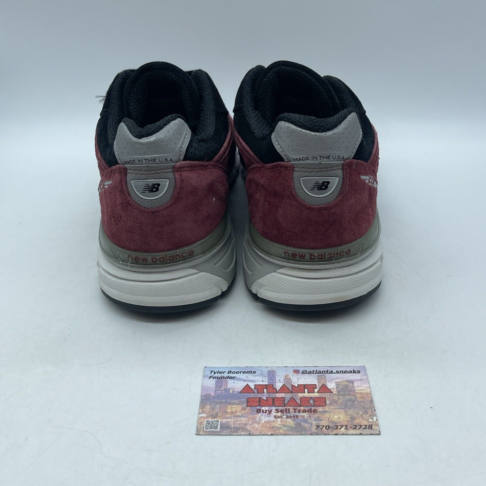 Size 11.5 - New Balance 990v4 Made in USA Burgundy Black Suede (M990RB4)