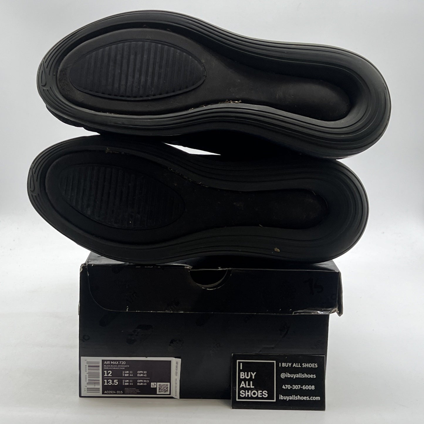 Size 12 - Nike Air Max 720 Triple Black (AO2924-015)