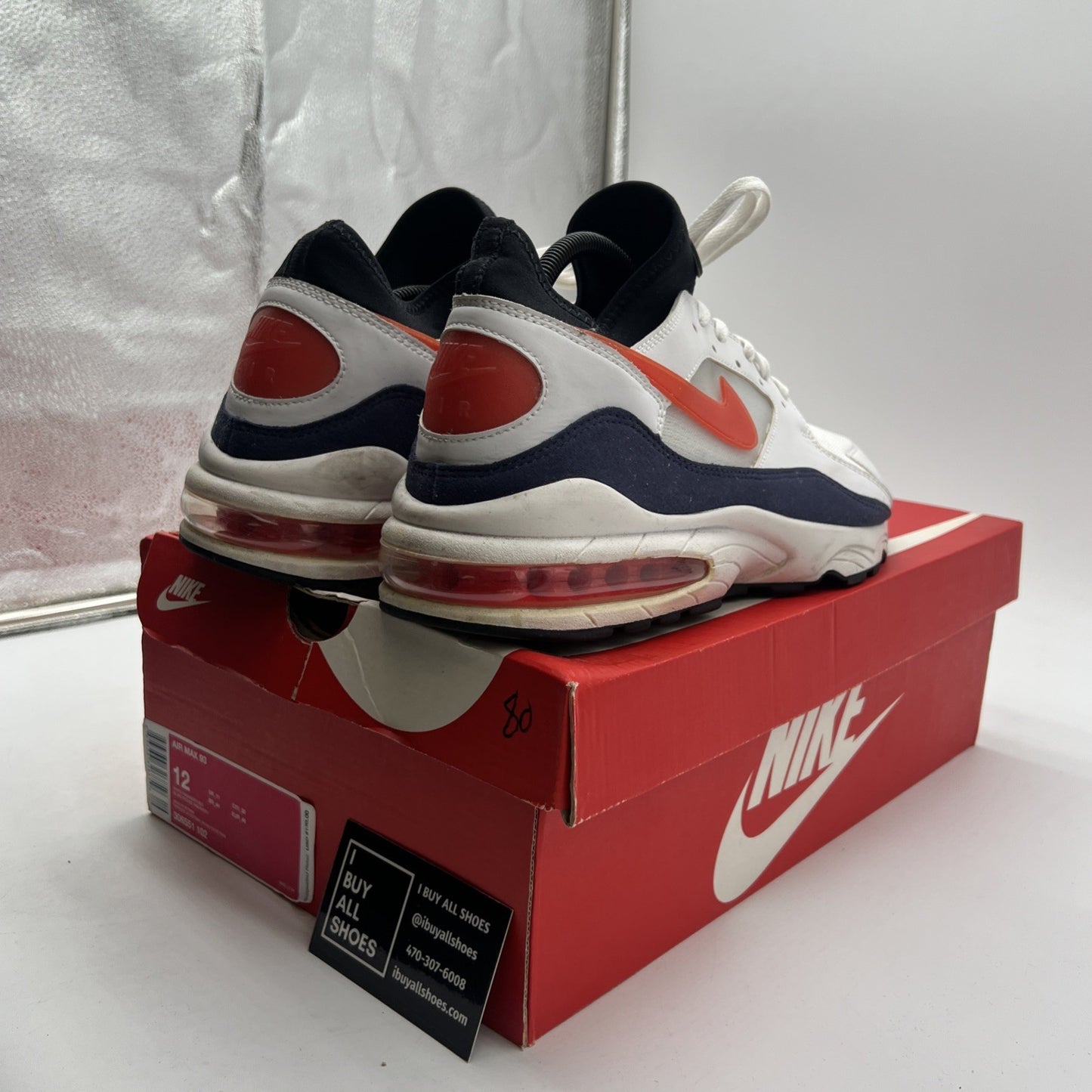 Size 12 - Nike Air Max 93 OG Flame Red (306551-102)