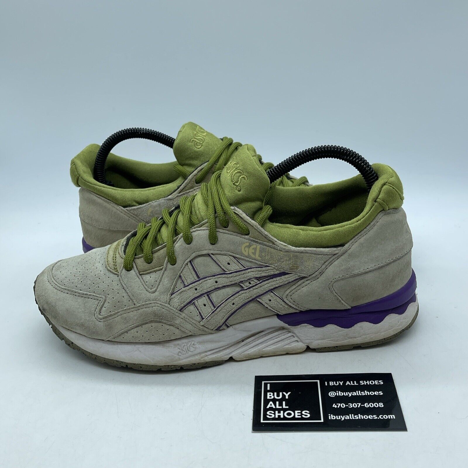 Size 9 - ASICS Concepts x Gel Lyte 5 Pistachio Grey Green Suede (H43JK)
