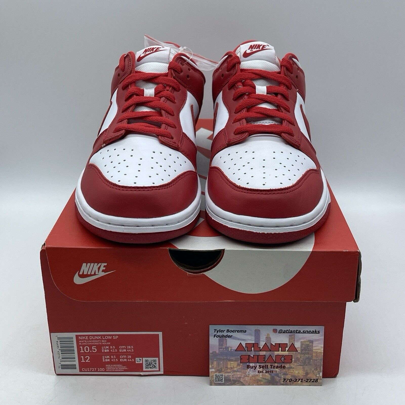 Size 10.5 - Nike Dunk Retro SP Low St. John's Red White Leather (CU1727-100)