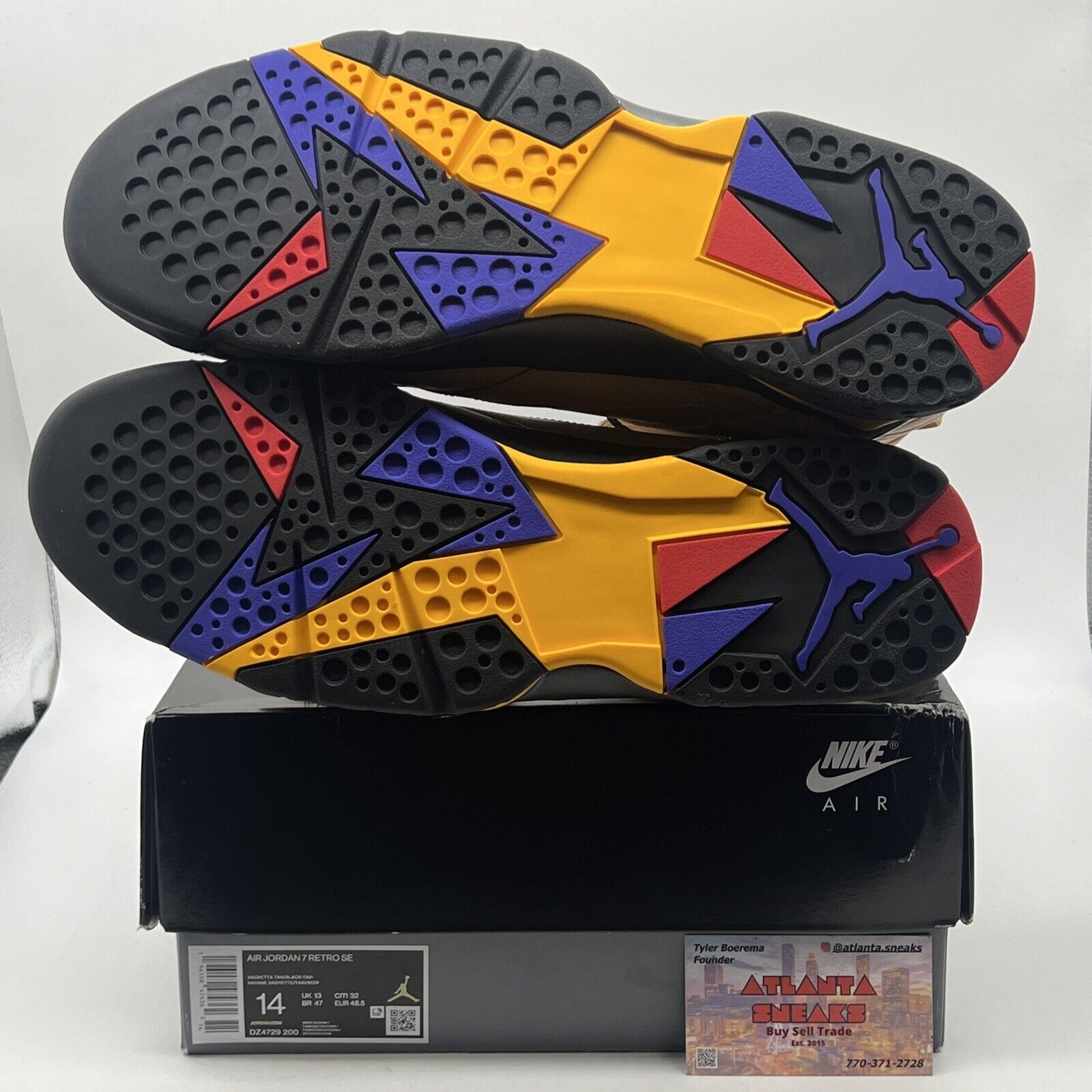 Size 14 - Air Jordan 7 Retro SE Afrobeats Purple Yellow Leather (DZ4729-200)