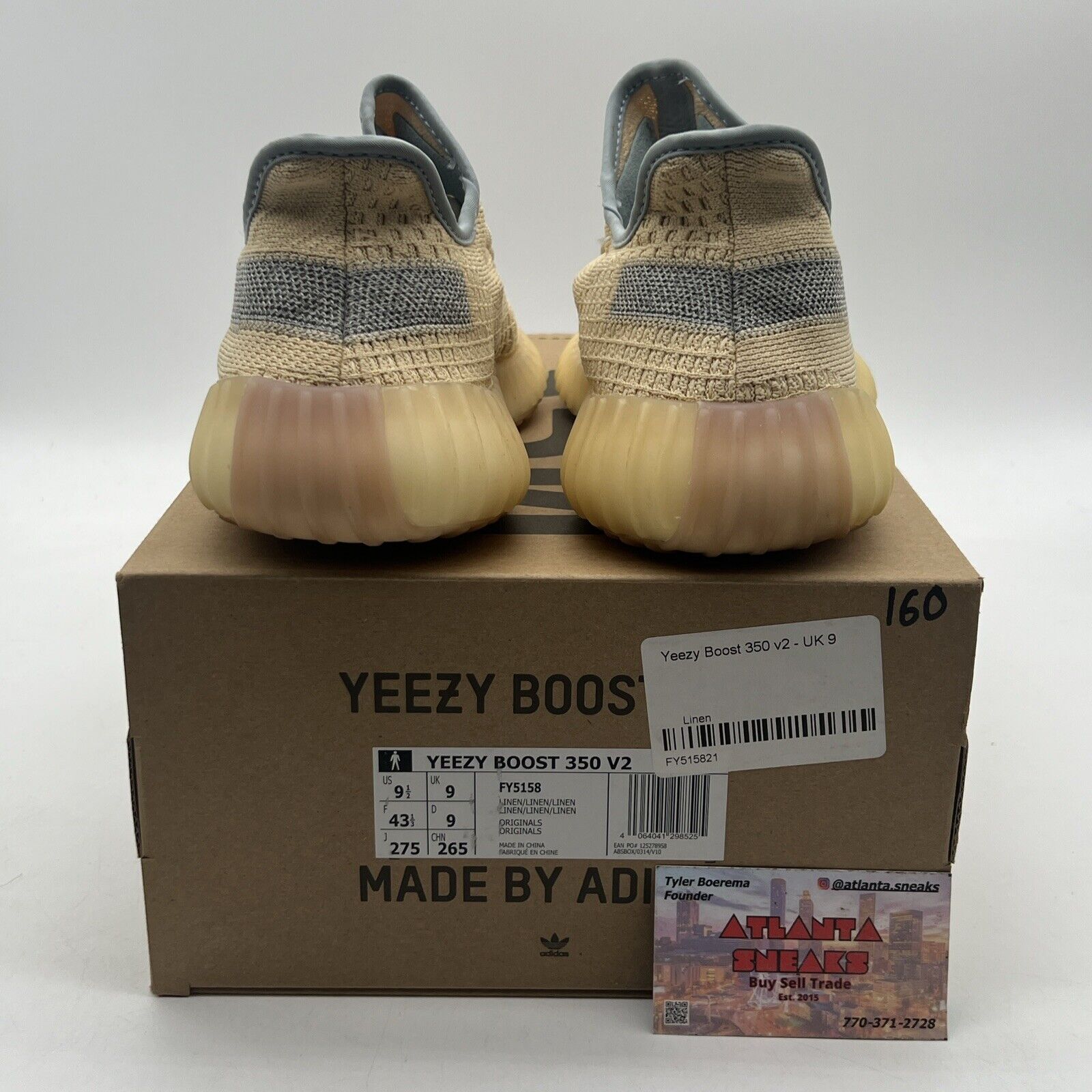 Size 9.5 - adidas Yeezy Boost 350 V2 Linen Grey (FY5158)