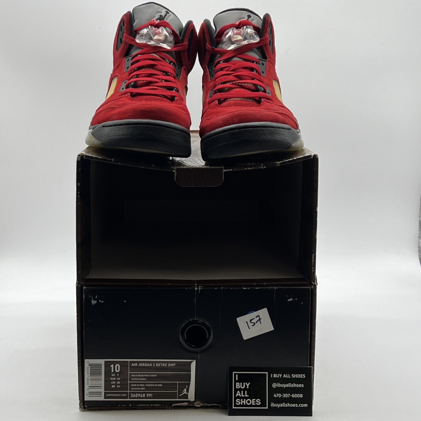 Size 10 - Air Jordan 5 Retro Raging Bull Red Suede (136027-601)