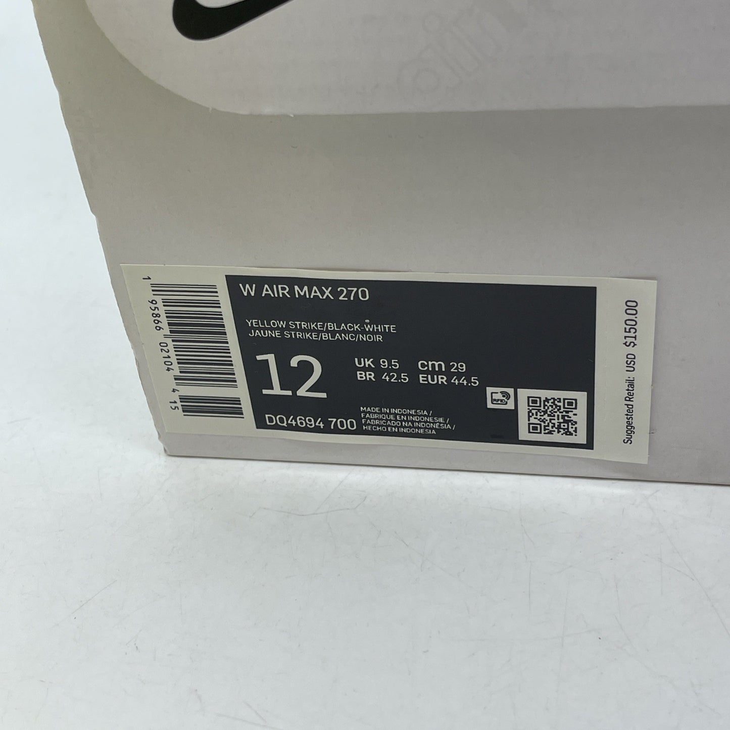 Size 12 - Nike Air Max 270 Yellow Strike (DQ4694-700)