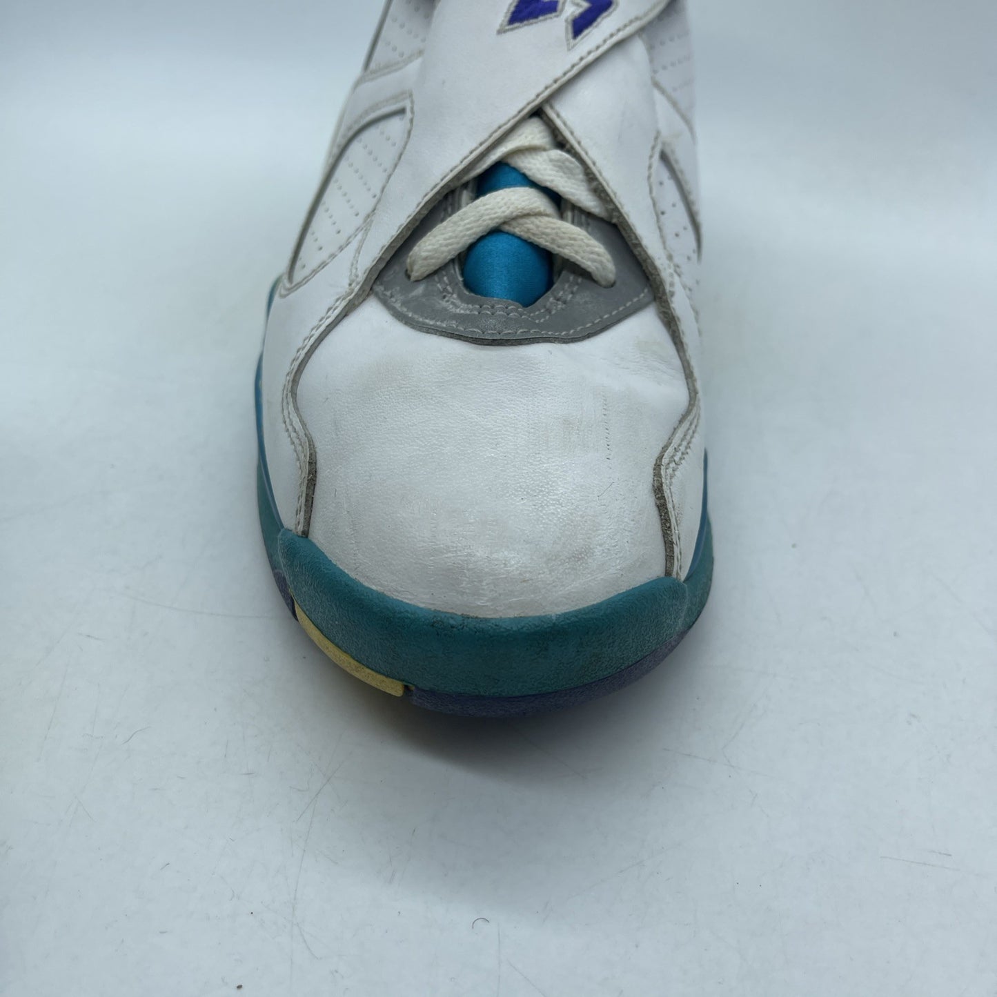 Size 9W - Air Jordan 8 Retro White Aqua White Silver Leather  (CI1236-100)