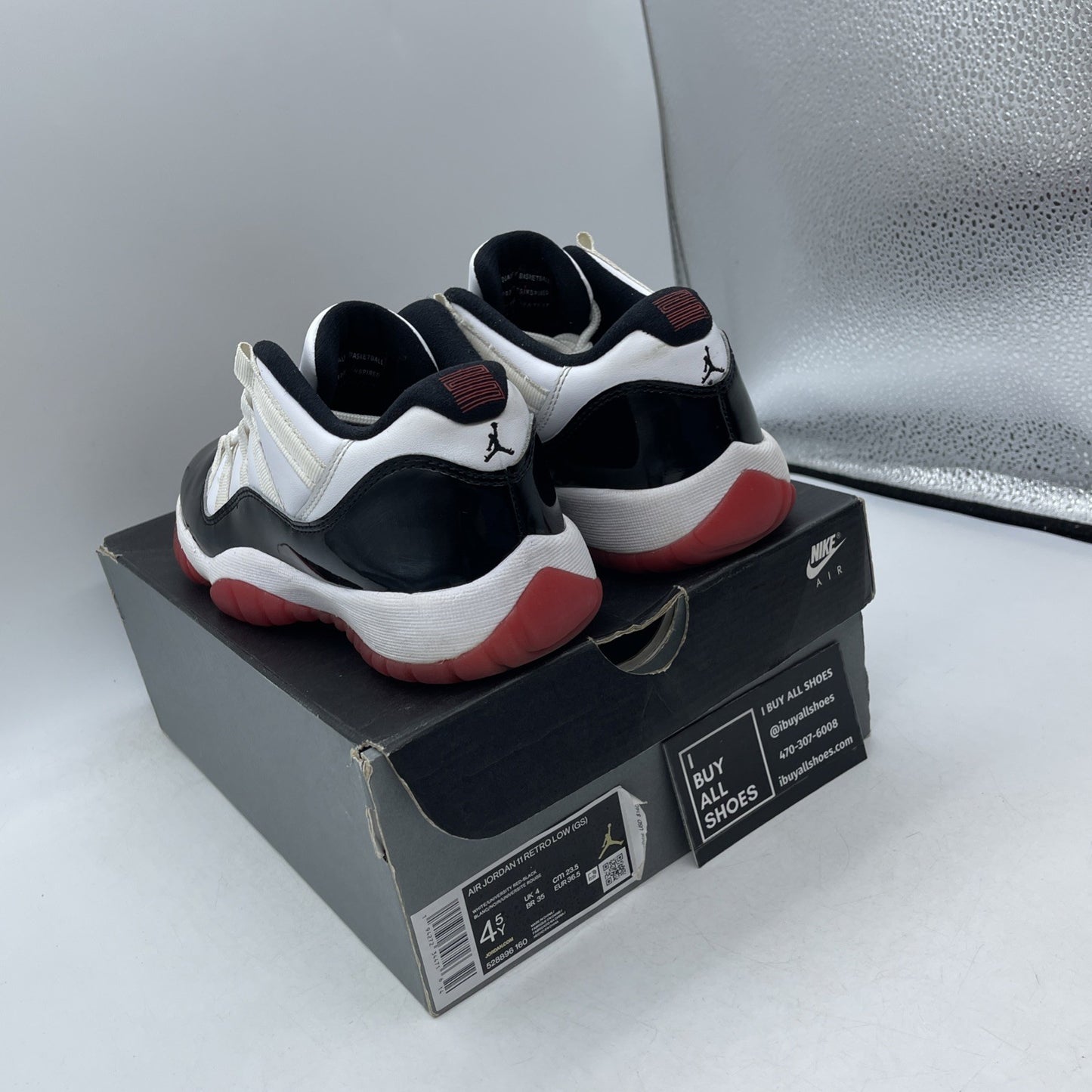 Size 4.5Y - Air Jordan XI 11 Retro Low GS Concord Bred  (528896-160)