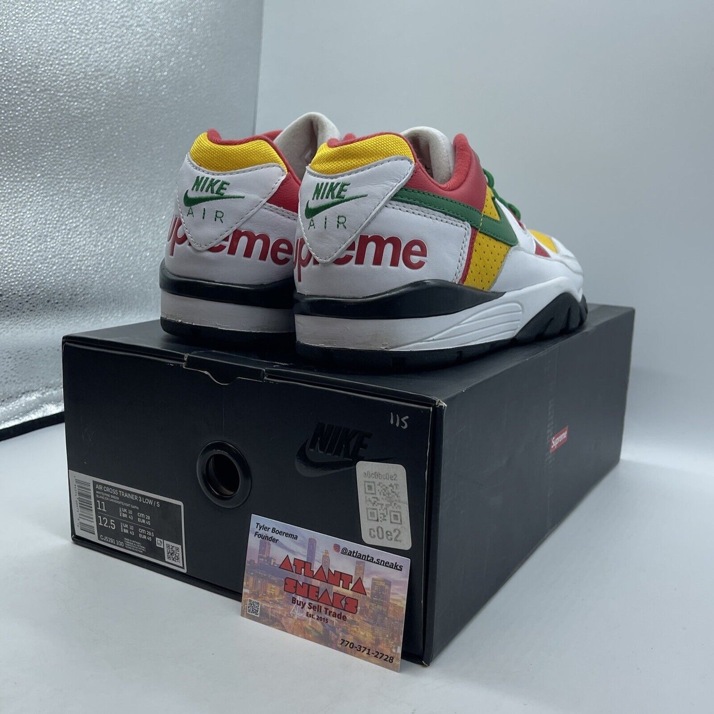 Size 11 - Supreme x Air Cross Trainer 3 Low White University Gold (CJ5291-100)