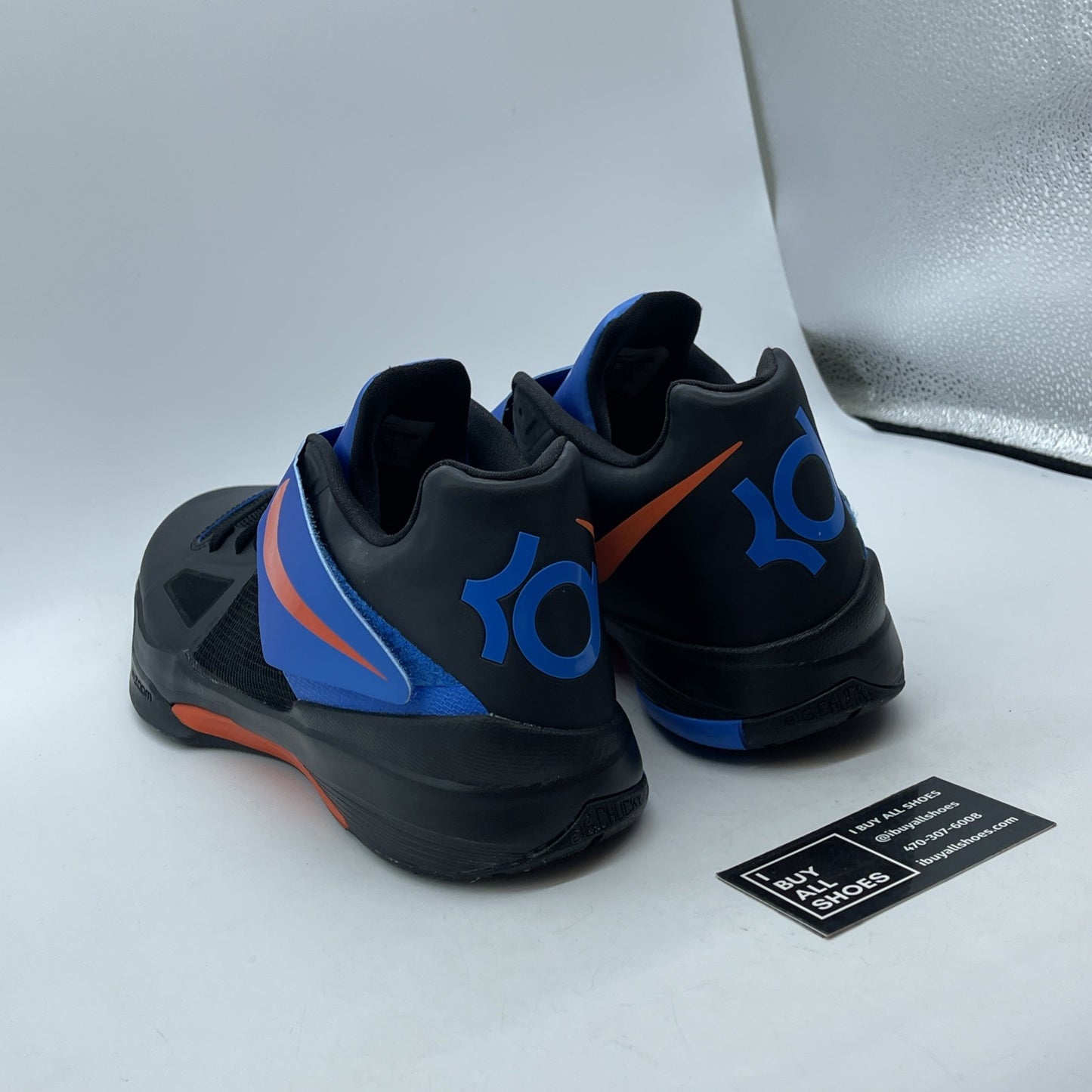 Size 13 - Nike Zoom KD 4 Black Orange Black Leather (473679-001)