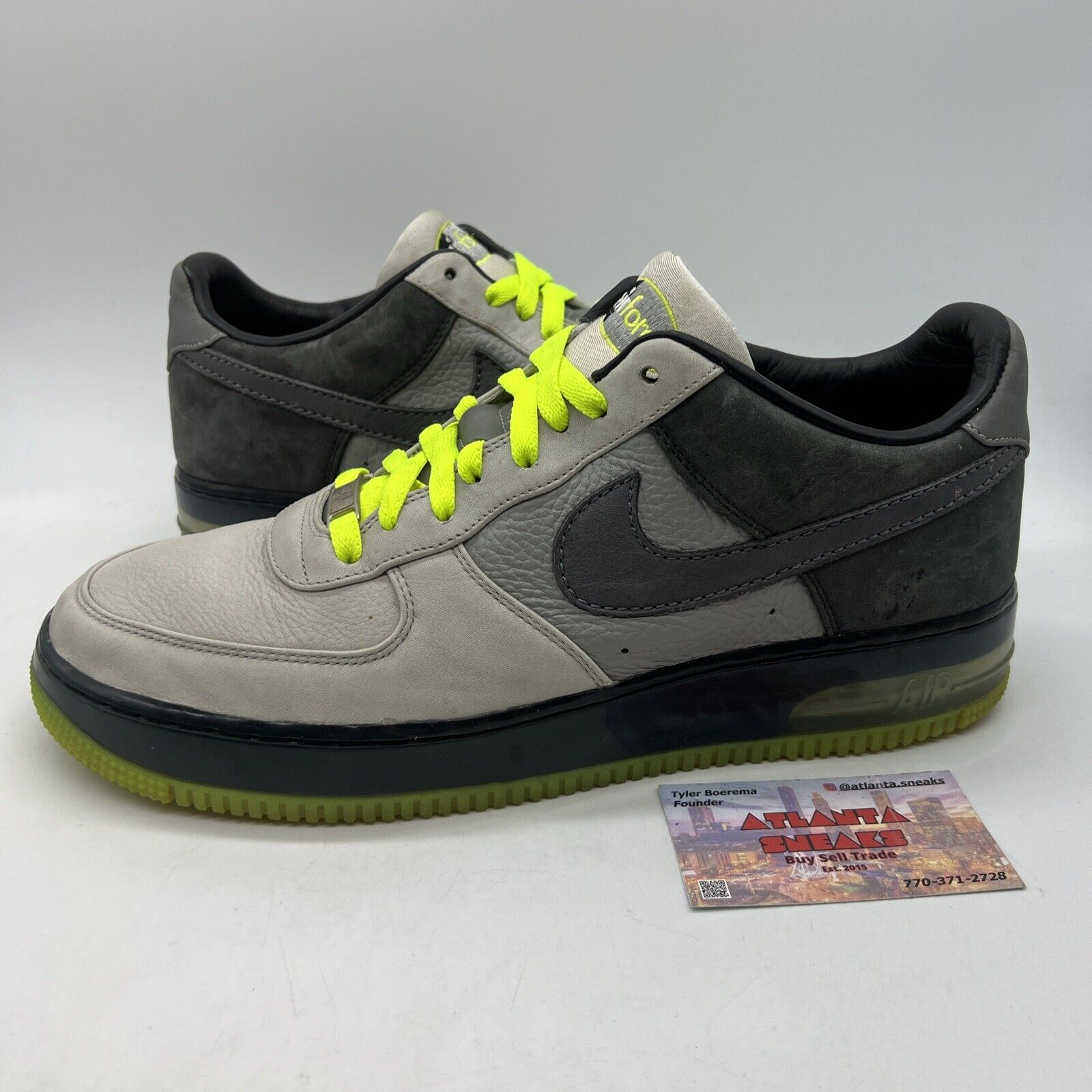 Size 12 - Nike Air Force 1 Supreme Max Air Air Max 95 Grey Volt (318772-001)