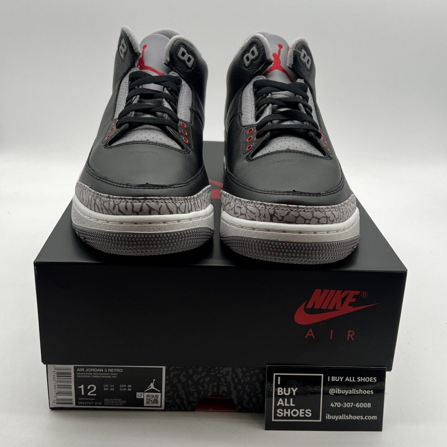Size 12 - Air Jordan 3 Retro OG 2024 Black Cement (DN3703-010)