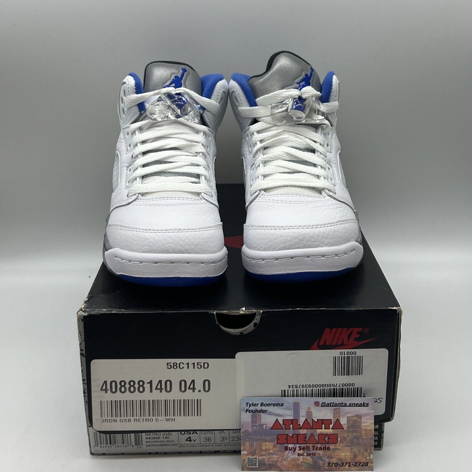 Size 4Y - Jordan 5 Retro Stealth 2.0 2021 Brand New Og All