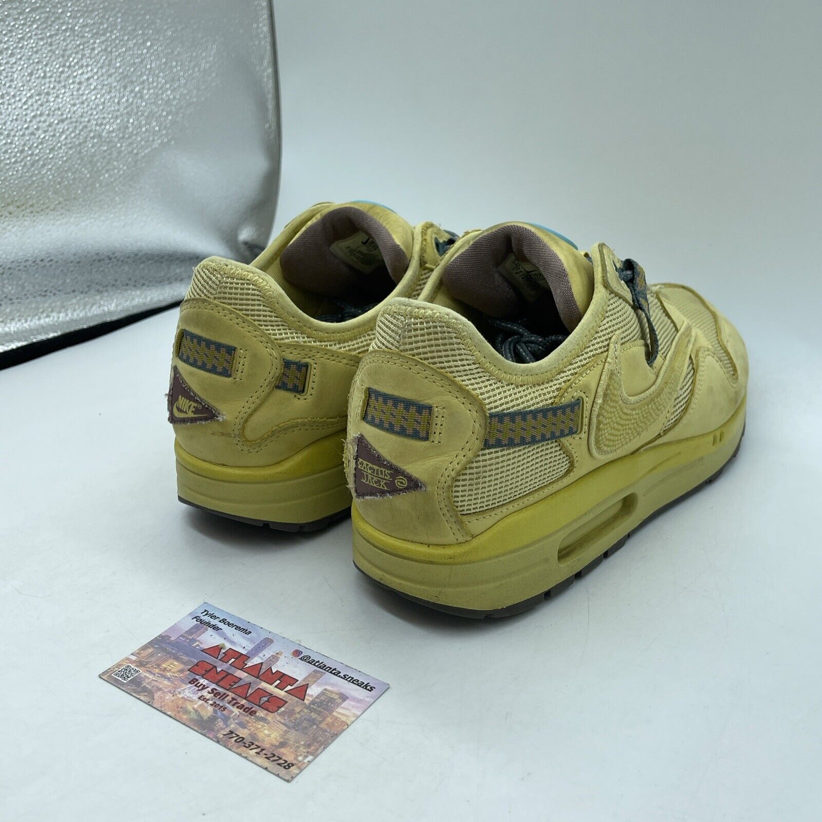 Size 10 - Nike Air Max 1 x Travis Scott Saturn Gold Yellow Suede (DO9392-700)