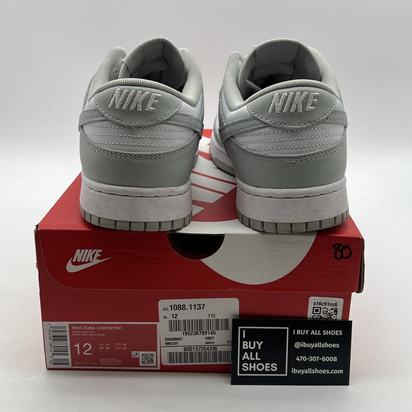 Size 12 - Nike Dunk Low Grey Fog (DD1391-103)