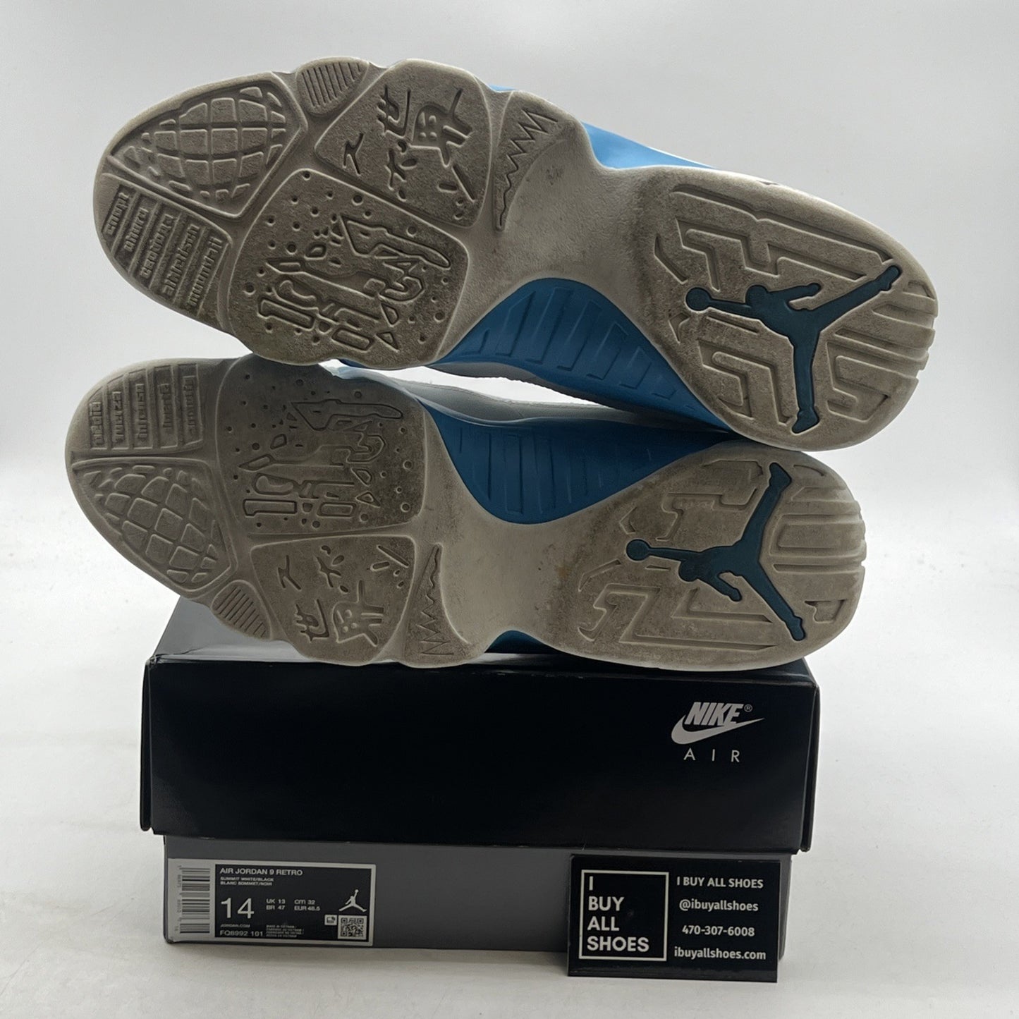Size 14 - Air Jordan 9 Retro 2024 Powder Blue (FQ8992-101)