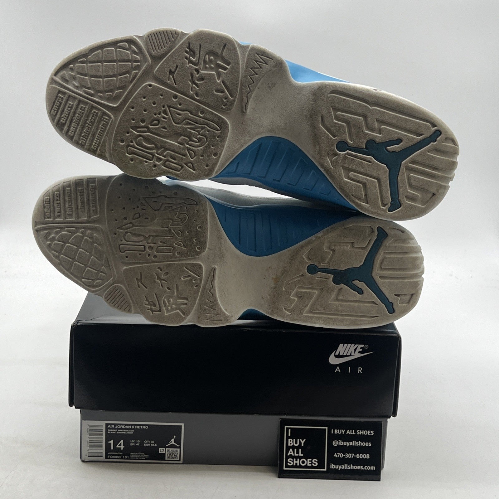 Size 14 - Air Jordan 9 Retro 2024 Powder Blue (FQ8992-101)