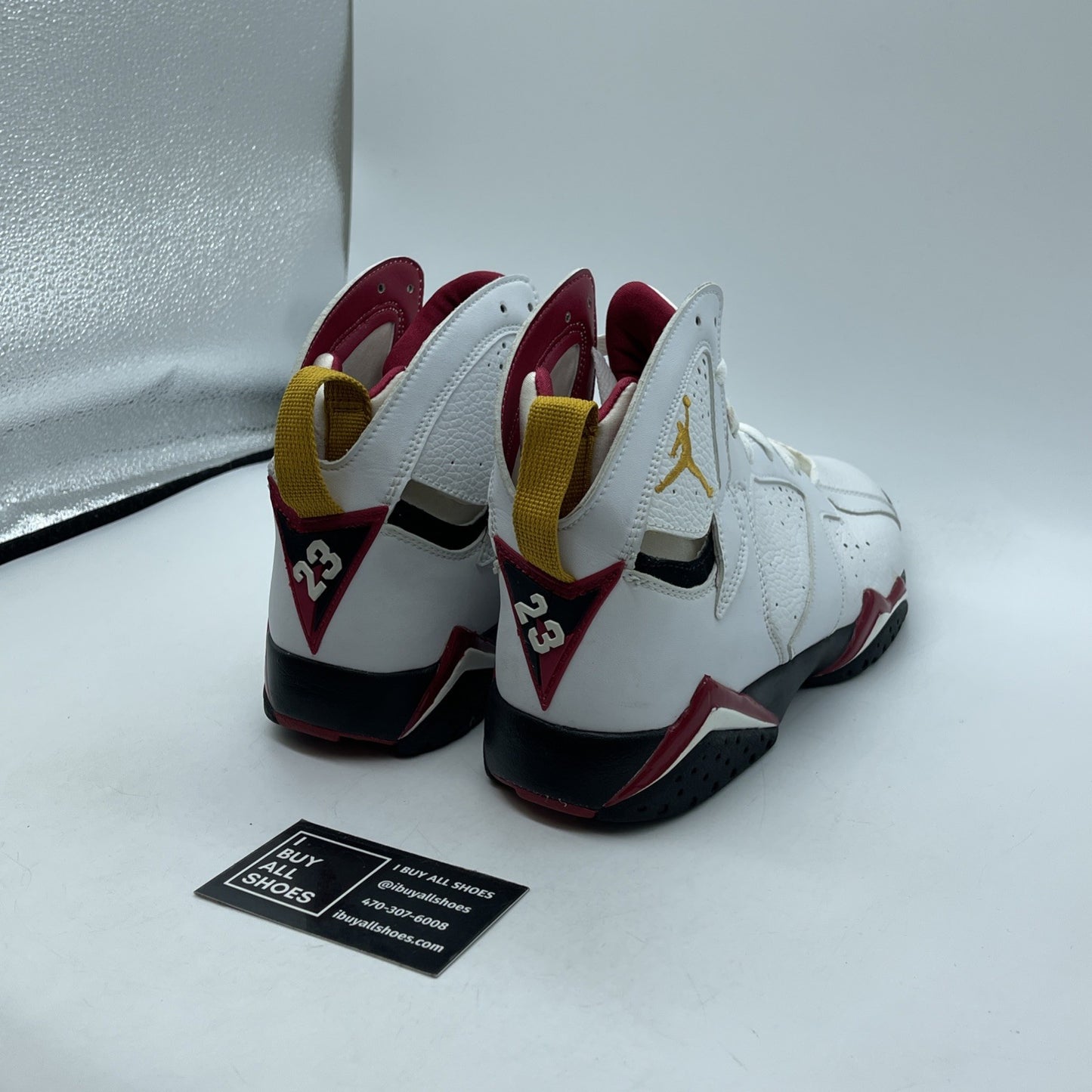 Size 9 - Air Jordan 7 Retro 2006 Cardinal White Black Leather (304775-101)