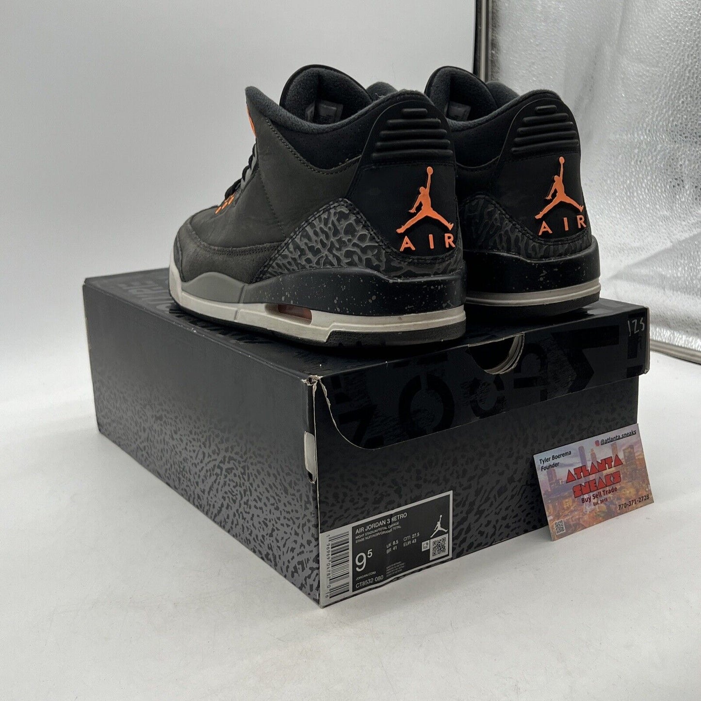 Size 9.5 - Jordan 3 Retro 2023 Mid Fear (CT8532-080)