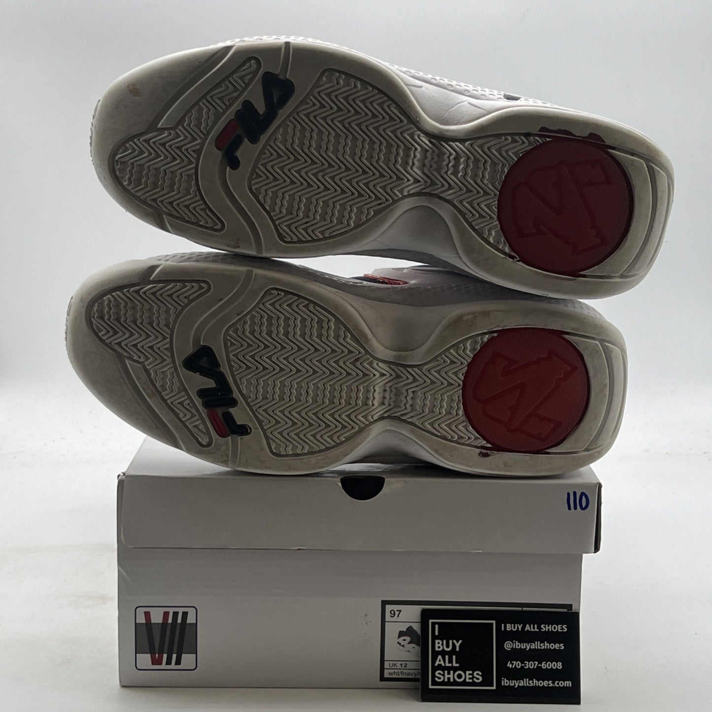 Size 13 - Fila 1997 Grant Hill 3 Navy Blue Detroit Pistons (1VB90113-127)