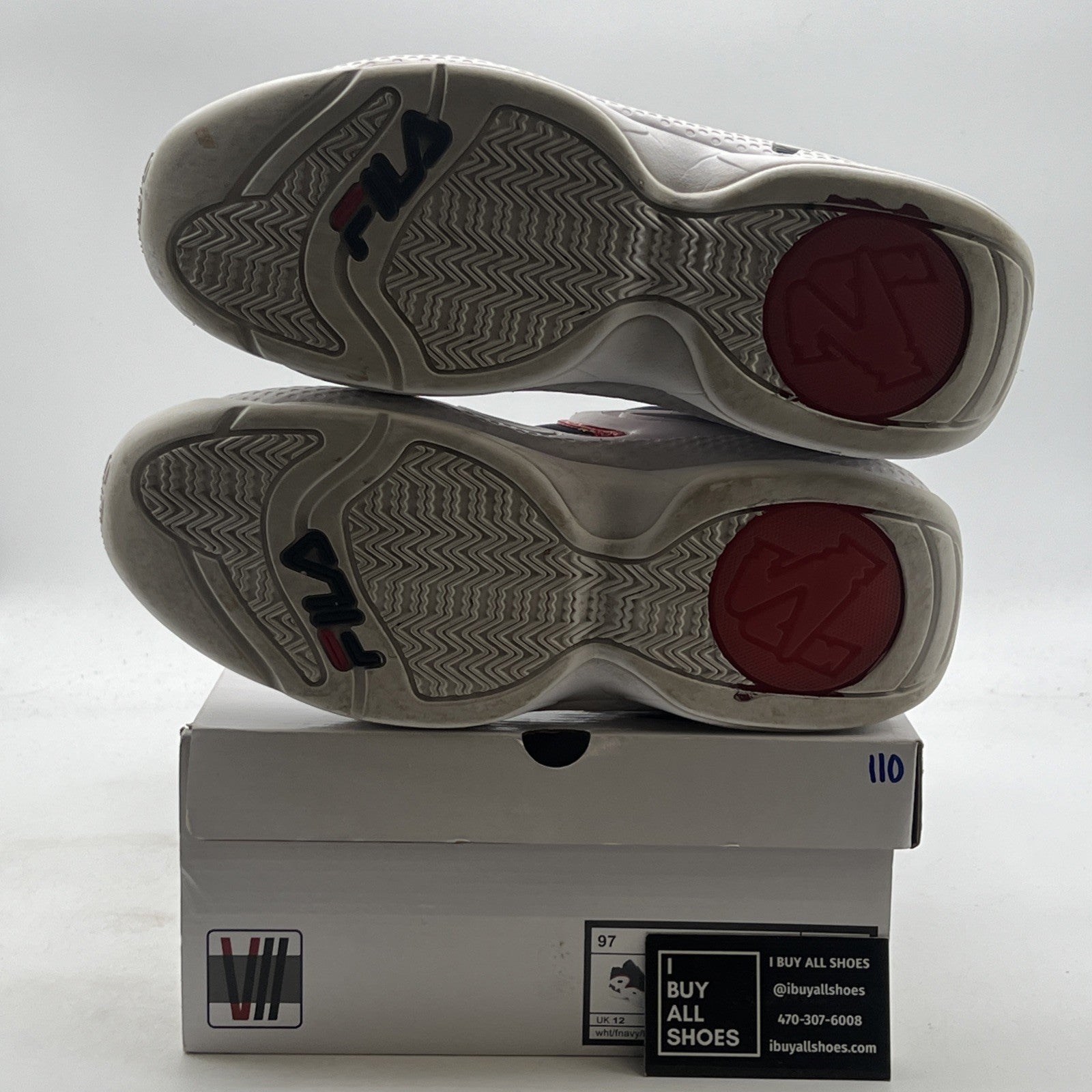 Size 13 - Fila 1997 Grant Hill 3 Navy Blue Detroit Pistons (1VB90113-127)