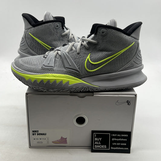 Size 10 - Nike By You Kyrie 7 Grey, Highlighter Green (DA7567-991)