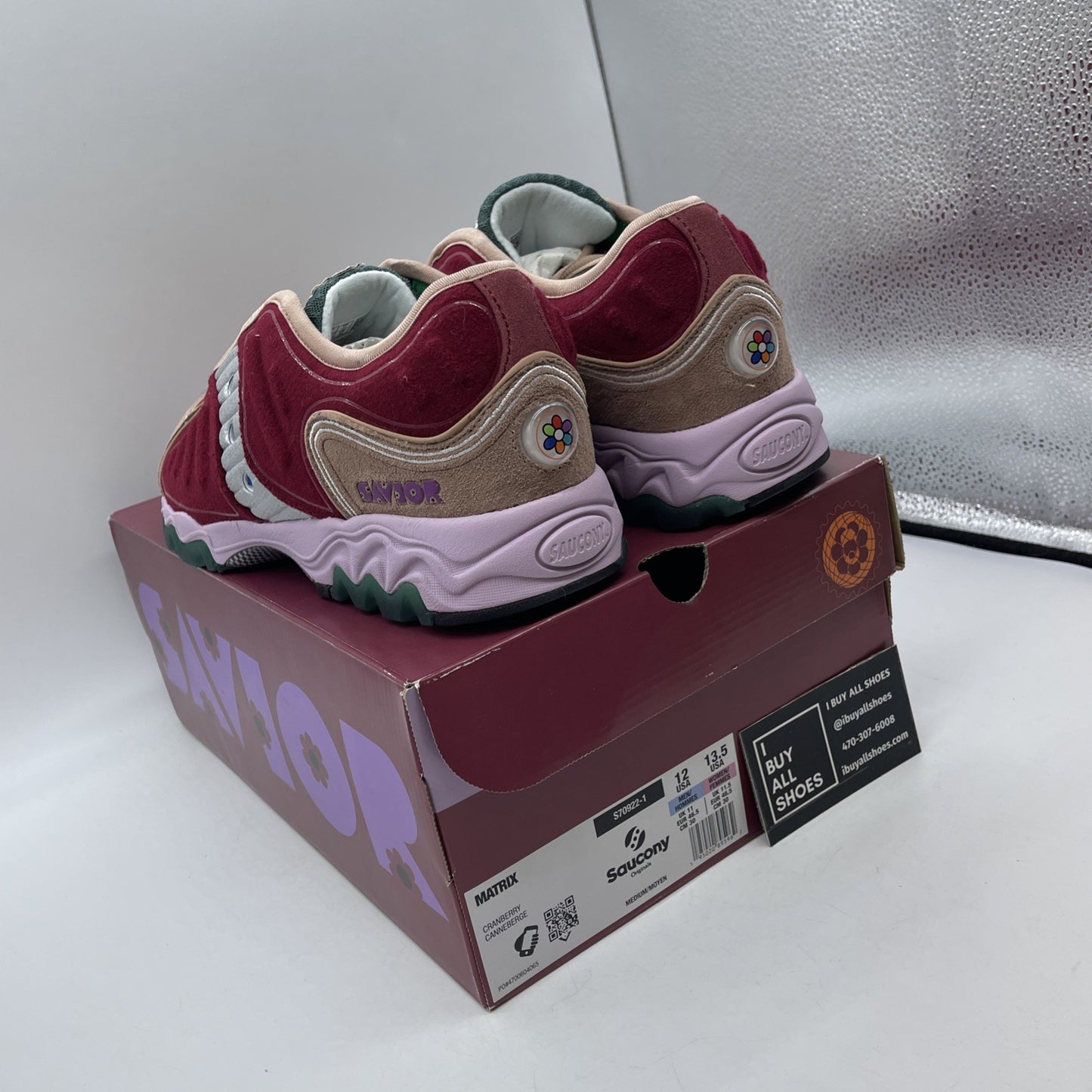 Size 12 - Saucony Jae Tips x Matrix No Shoes In The House Cranberry (S70922-1)