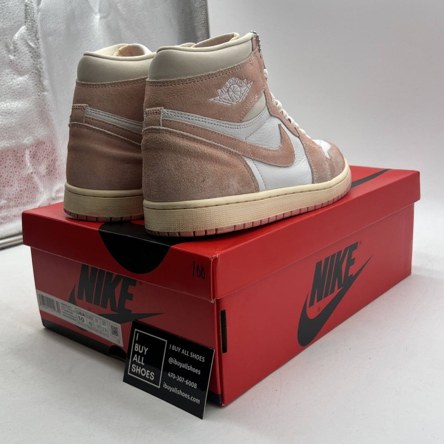 Size 10 - Air Jordan 1 Retro OG High Washed Pink W (FD2596-600)