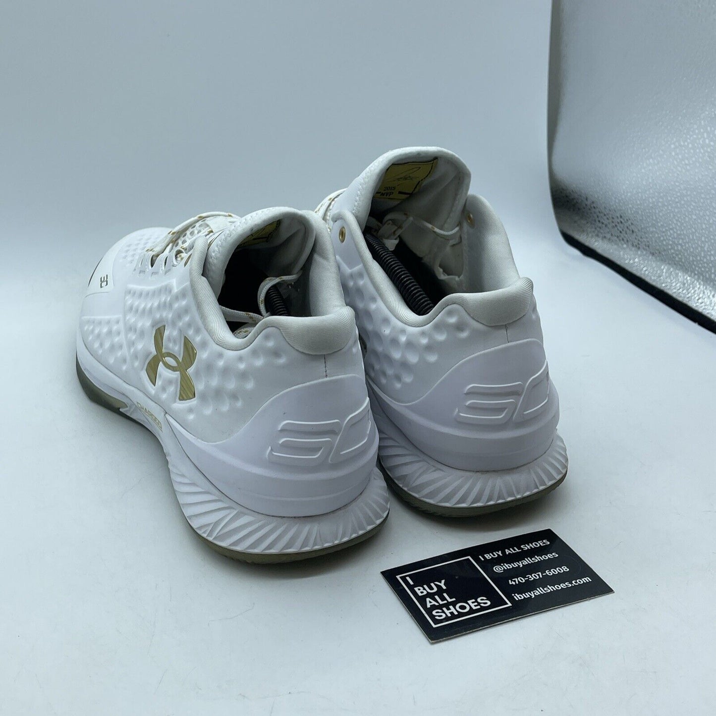 Size 13 - Under Armour Curry 1 Low Championship White Gold Leather (1269048-100)
