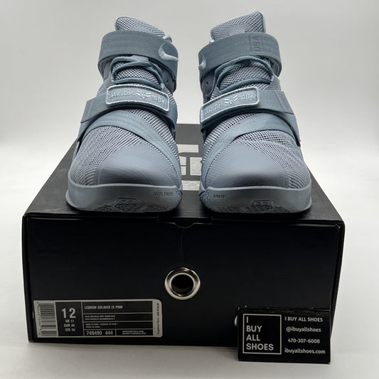 Size 12 - Nike LeBron Soldier 9 PRM Blue Grey (749490-444)