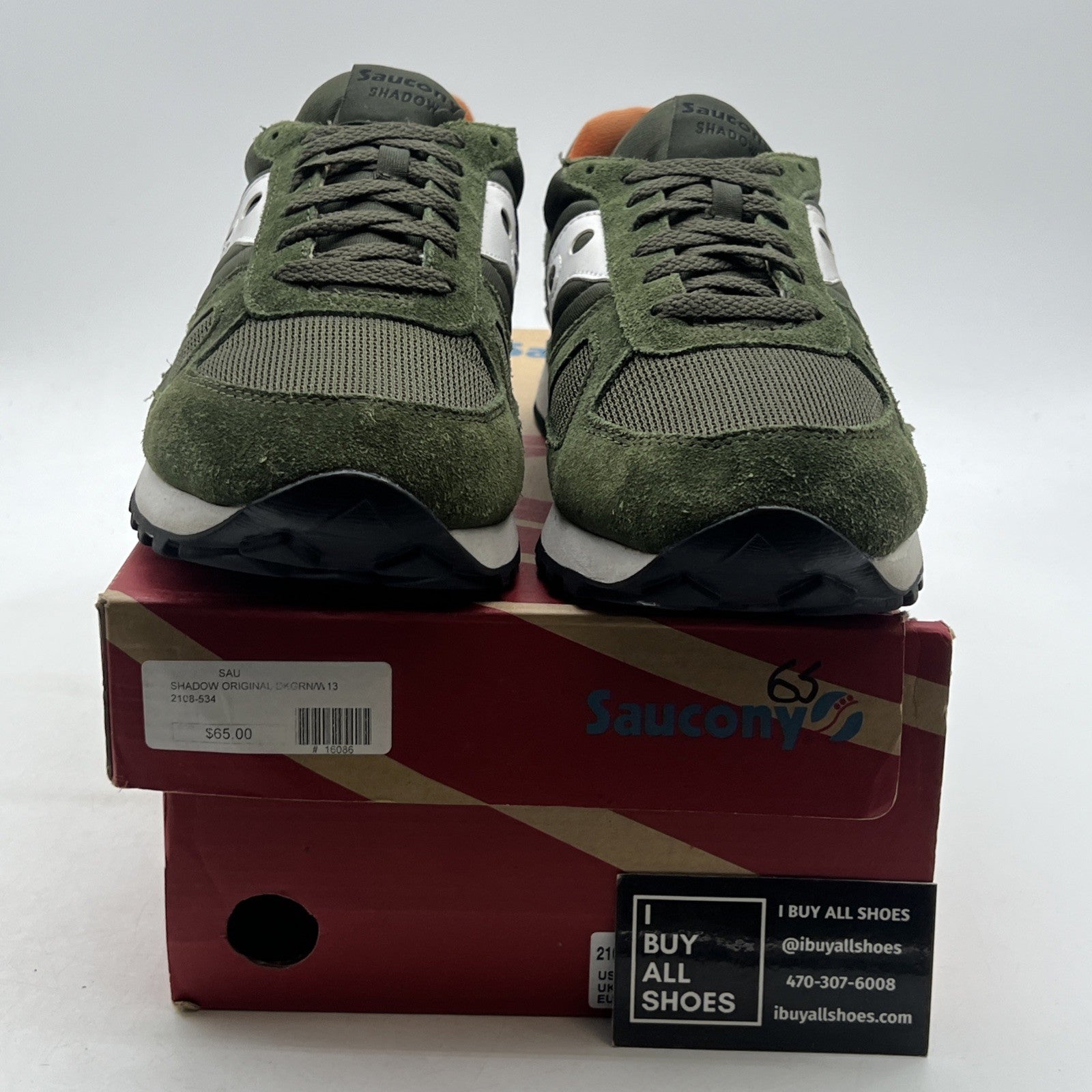 Size 13 - Saucony Shadow Shoes Green Athletic Sneakers Shoes (S2108-534)