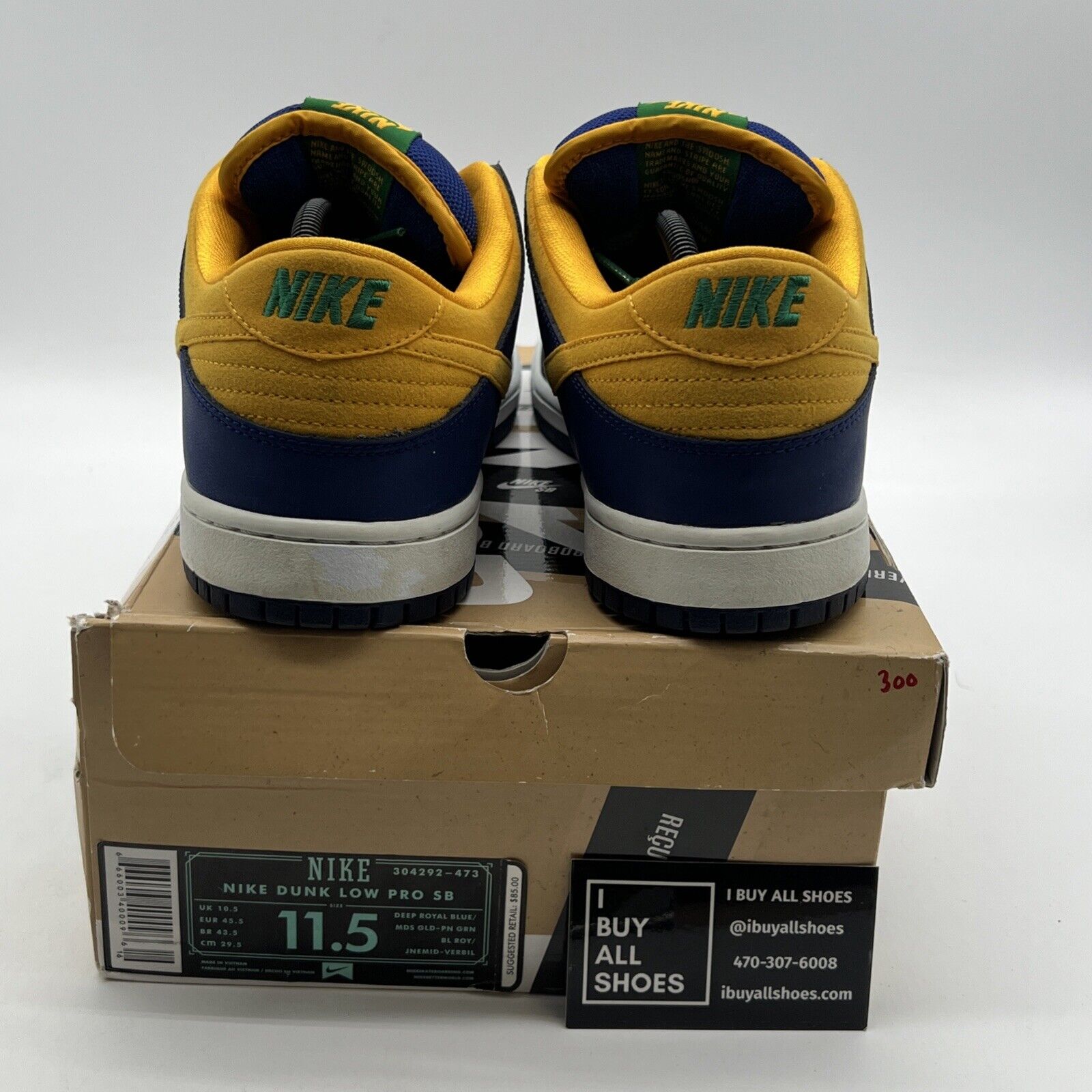 Size 11.5 - Nike Dunk Pro SB Low Royal Blue Midas Gold (304292-473)