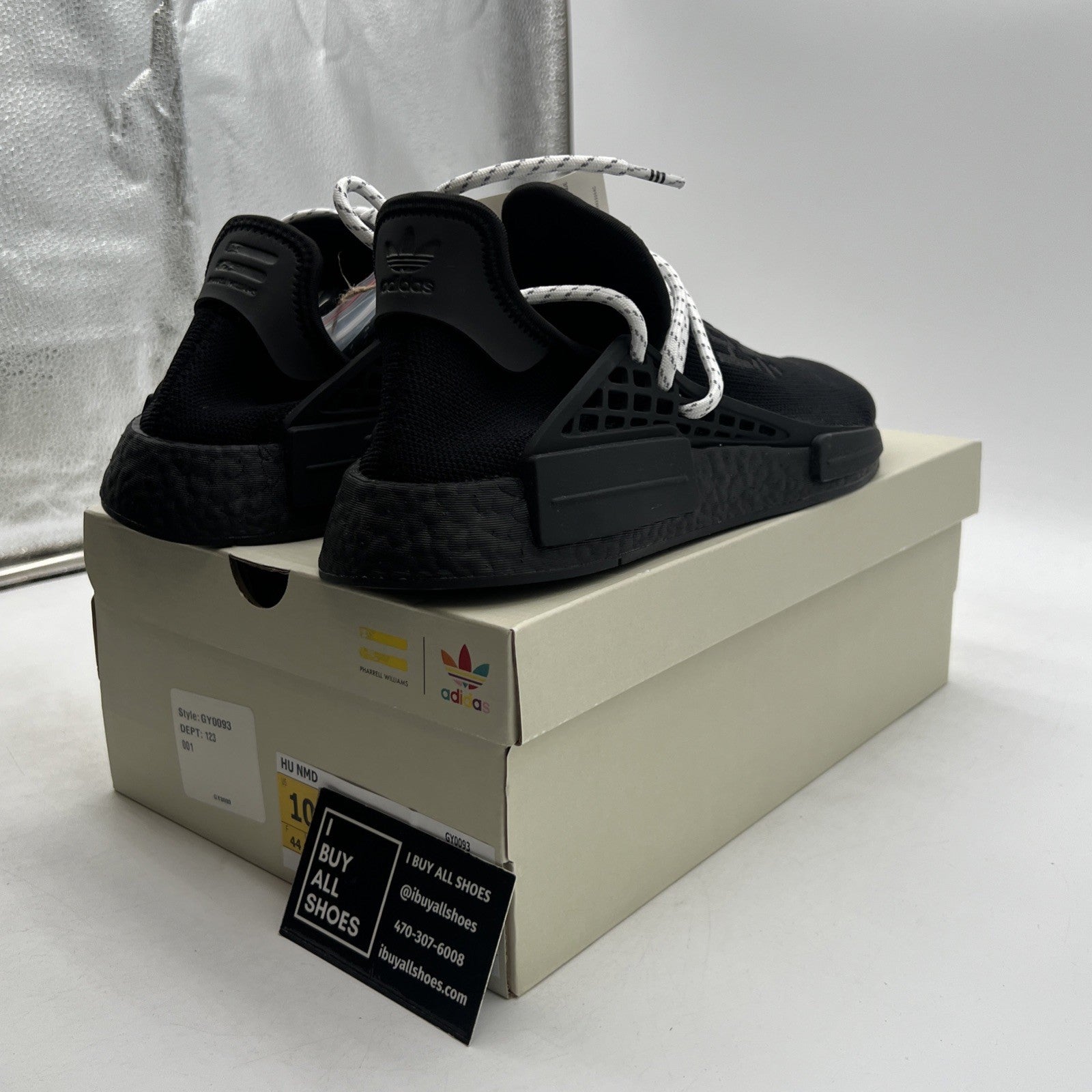 Size 10 - adidas Pharrell x NMD Human Race Black (GY0093)