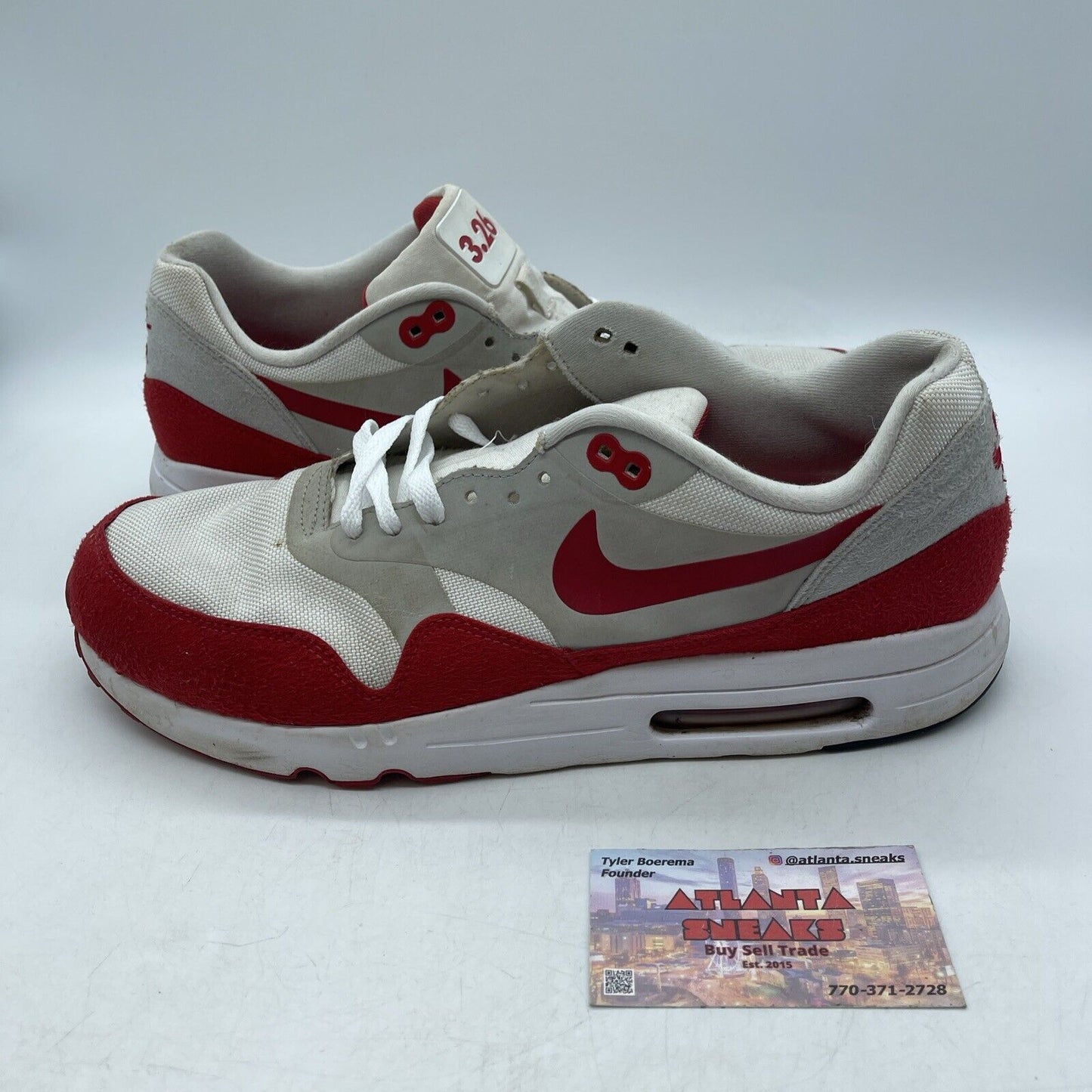 Size 11 - Nike Air Max 1 Ultra 2.0 Air Max Day Red White Grey (908091-100)