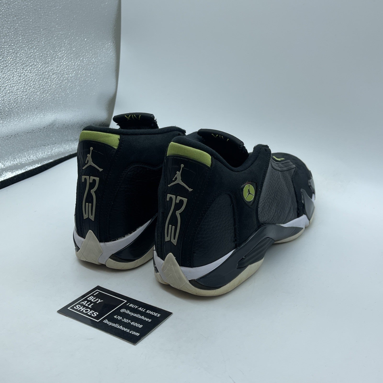 Size 8.5 - Air Jordan 14 Retro 2016 Indiglo Black Suede Leather (487471-005)