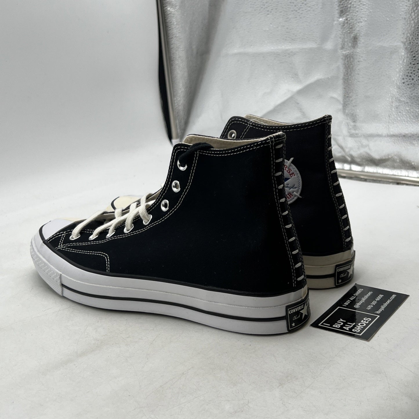 Size 12 - Converse × Slam Jam Chuck 70 Reconstructed Black Hi Top (164555C)