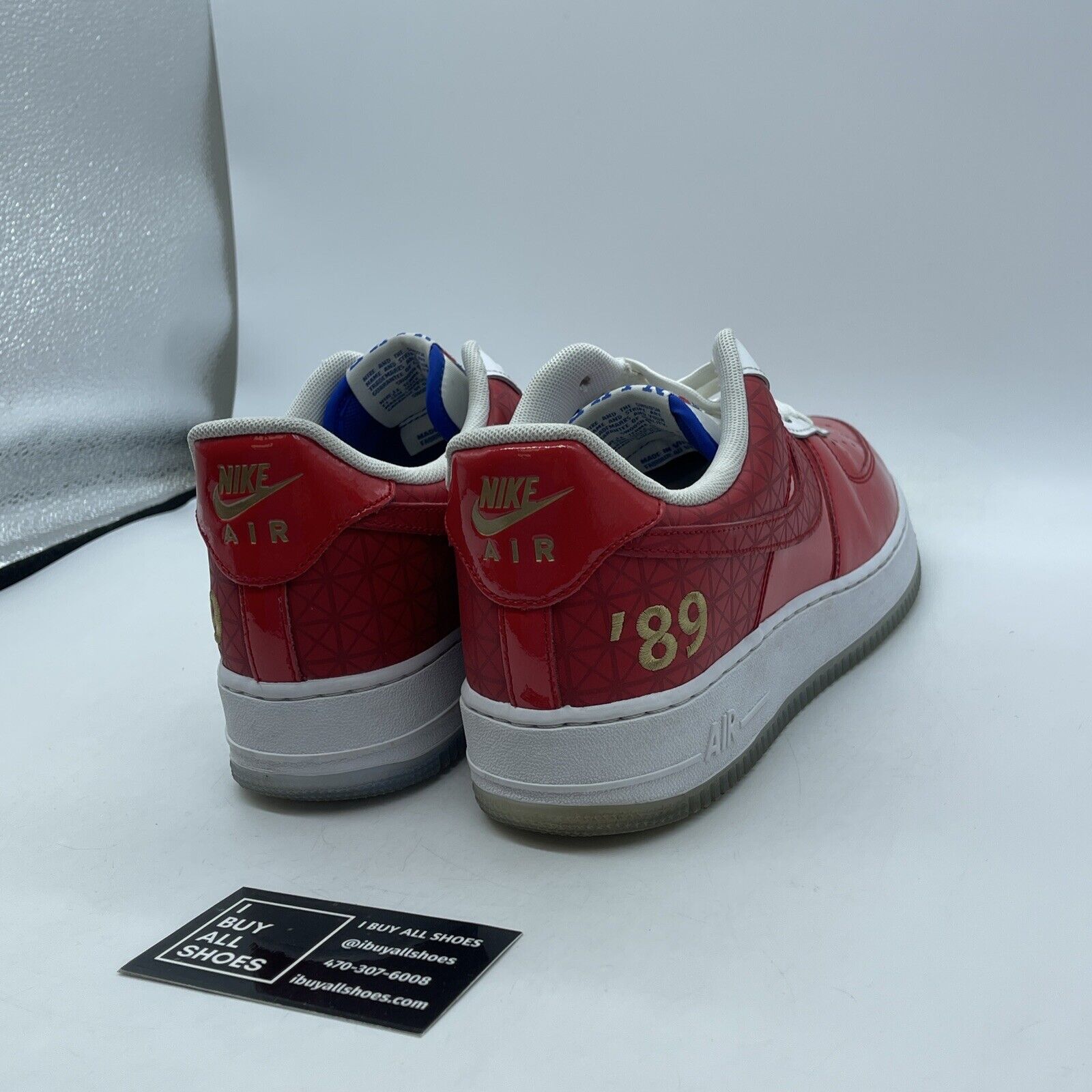 Size 9.5 - Nike Air Force 1 Low 1989 NBA Finals Red Leather (CI9882-600)