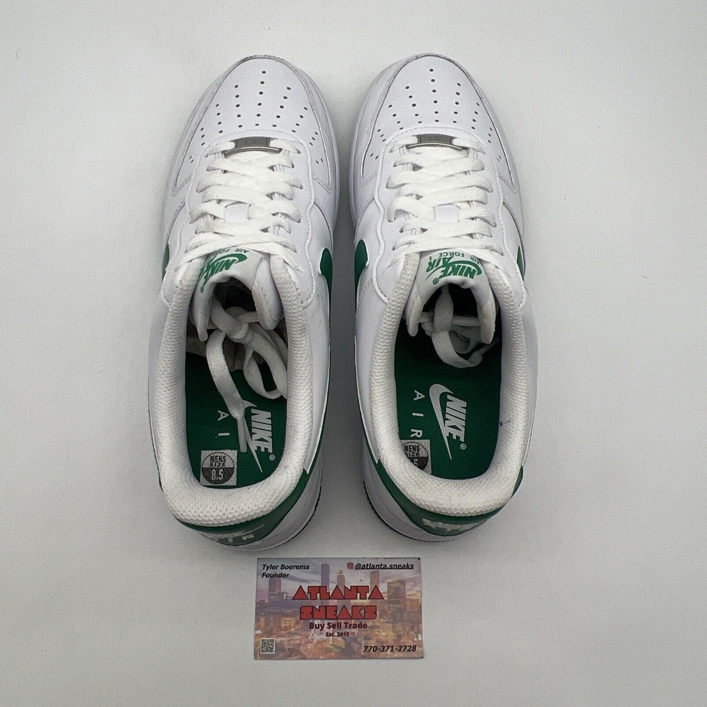 Size 8.5 - Nike Air Force 1 '07 White Malachite Leather Green (FJ4146-102)