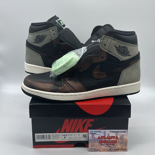 Size 9.5 - Jordan 1 Retro High OG Fresh Mint Patina Brown Rust Black Green