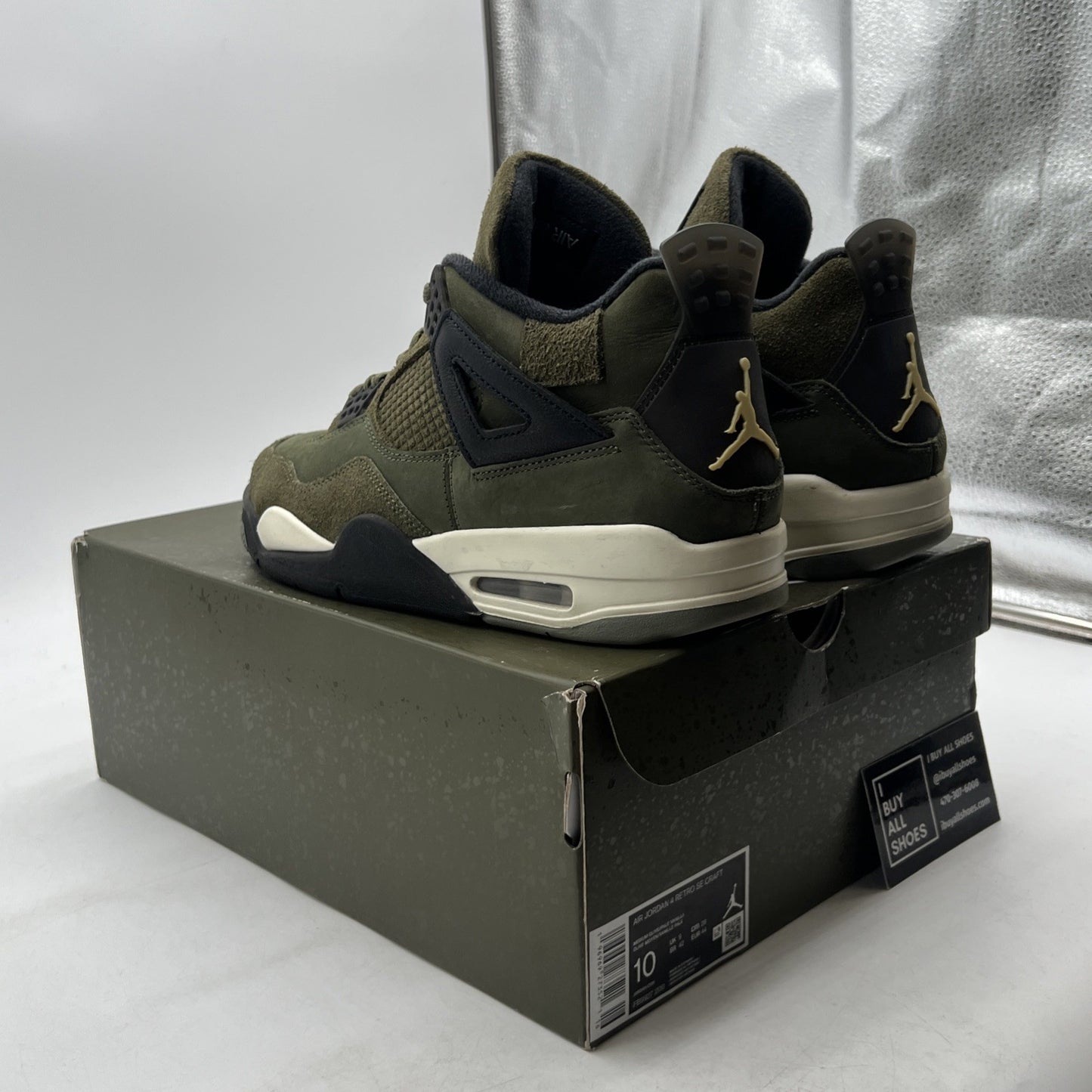 Size 10 - Air Jordan 4 SE Retro Low Craft - Olive (FB9927-200)