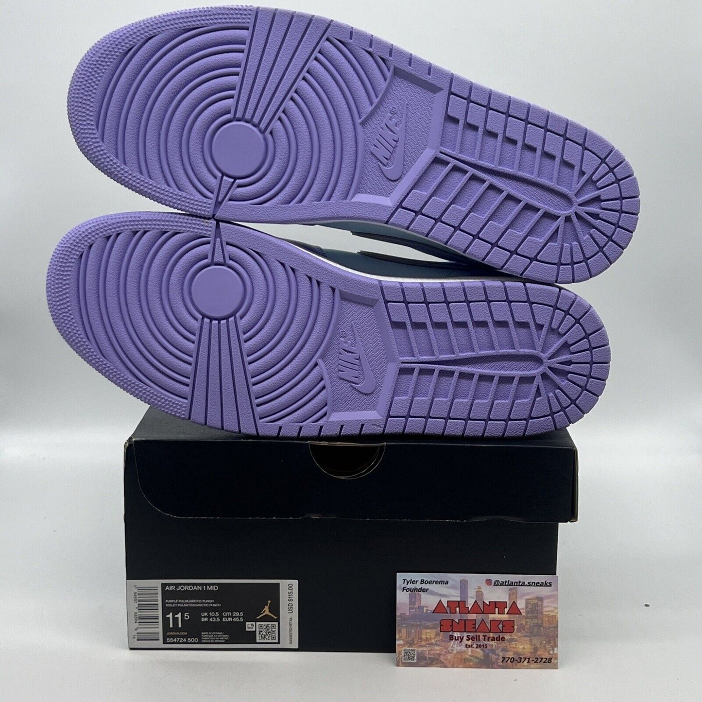 Size 11.5 - Jordan 1 Mid Purple Brand New Og All