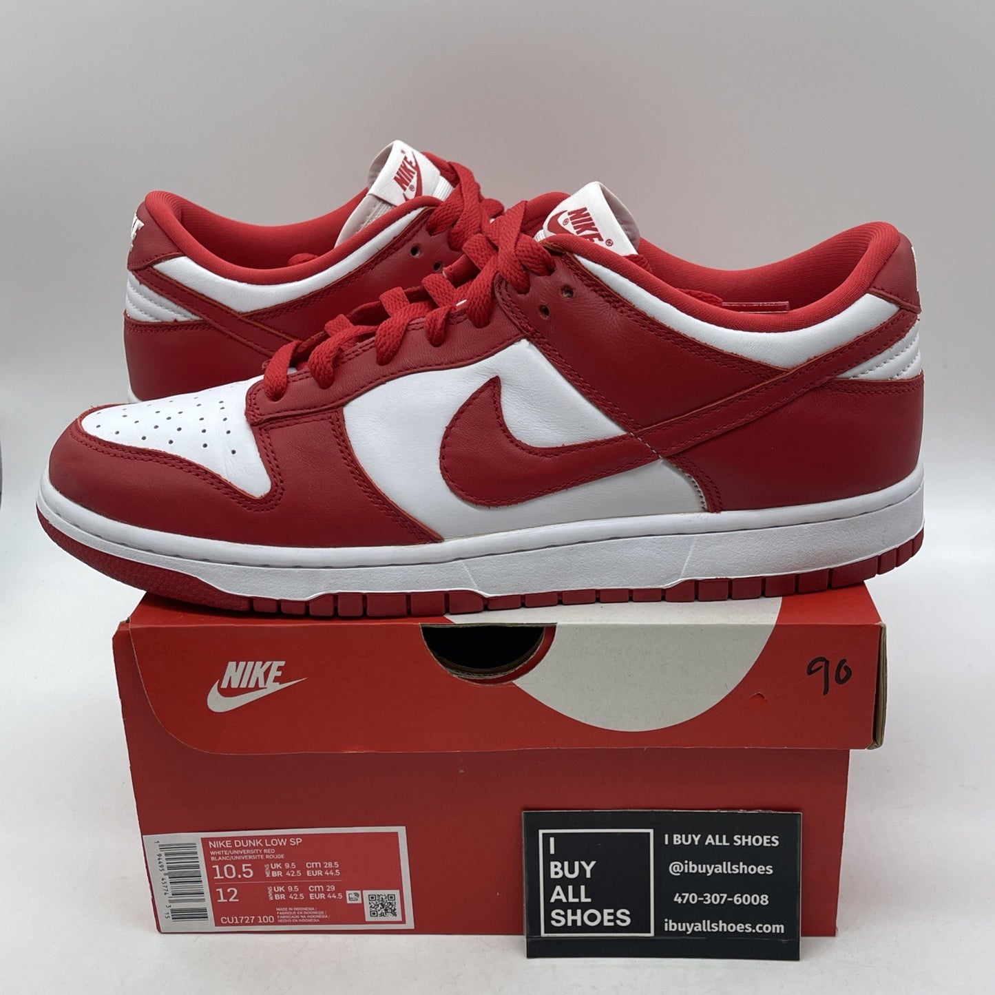 Size 10.5 - Nike Dunk Retro SP 2020 Low St. John's White Leather (CU1727-100)
