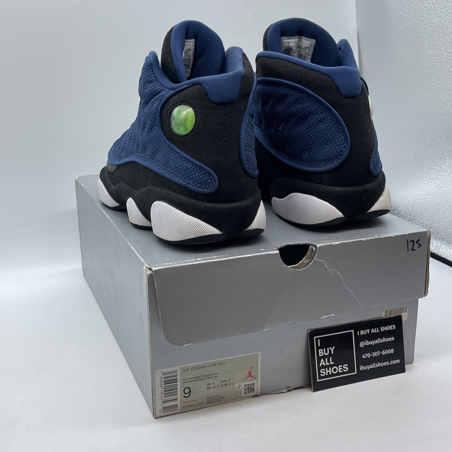 Size 9 - Jordan 13 Navy 2022 Black Suede Leather (DJ5982-400)