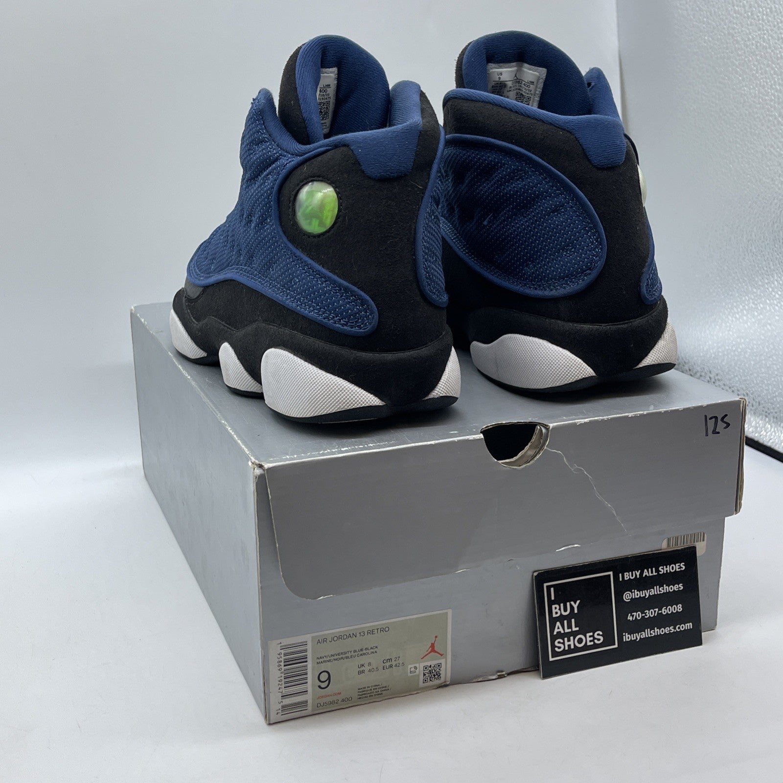 Size 9 - Jordan 13 Navy 2022 Black Suede Leather (DJ5982-400)