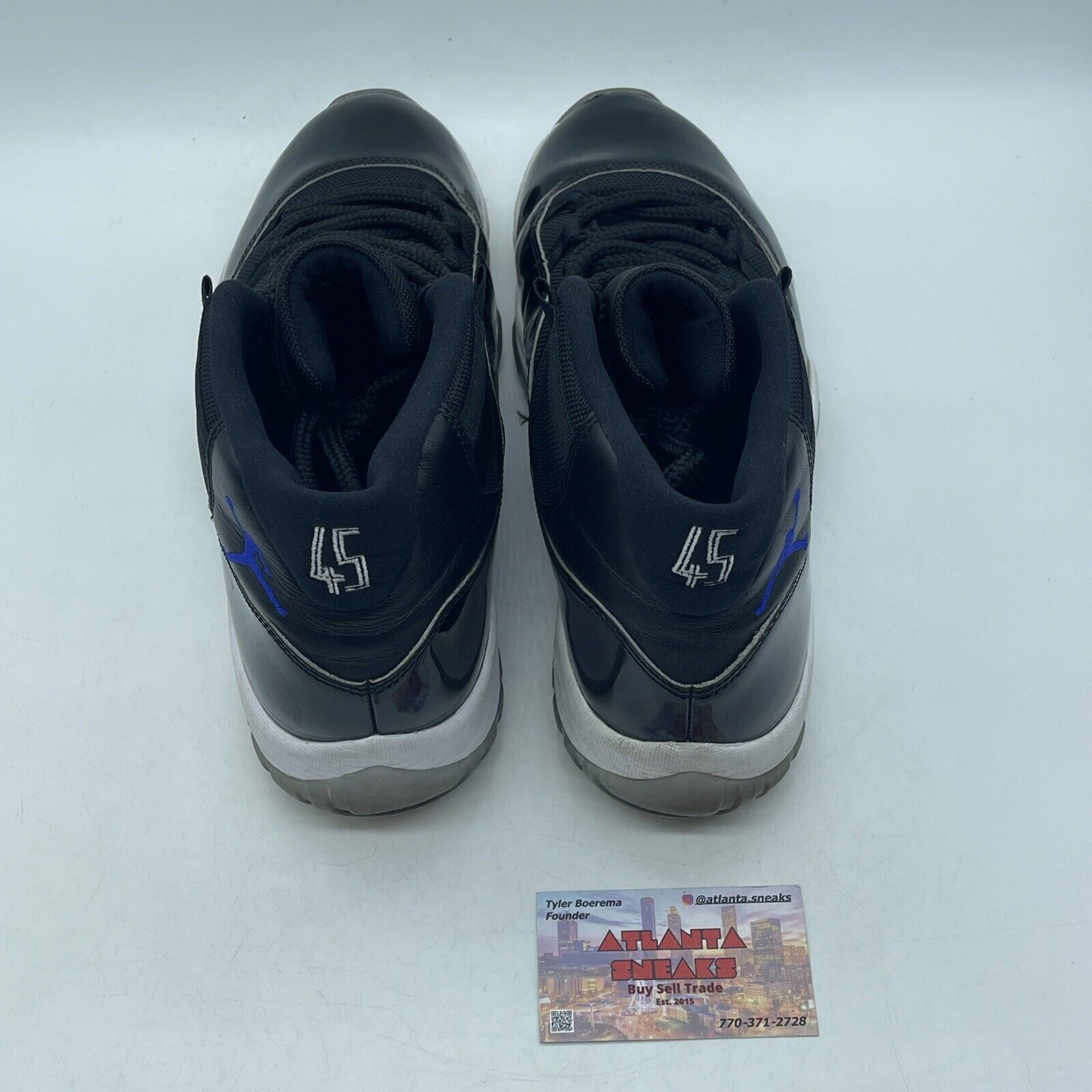 Size 12 - Jordan 11 Retro High Space Jam Black Blue White Leather (378037-003)