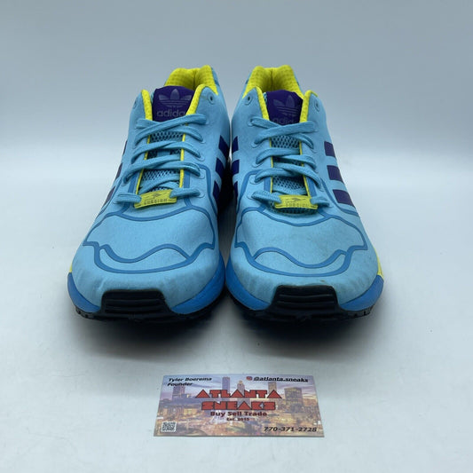 Size 12 - adidas ZX Flux Blue Purple Yellow Suede Leather (AF6303)