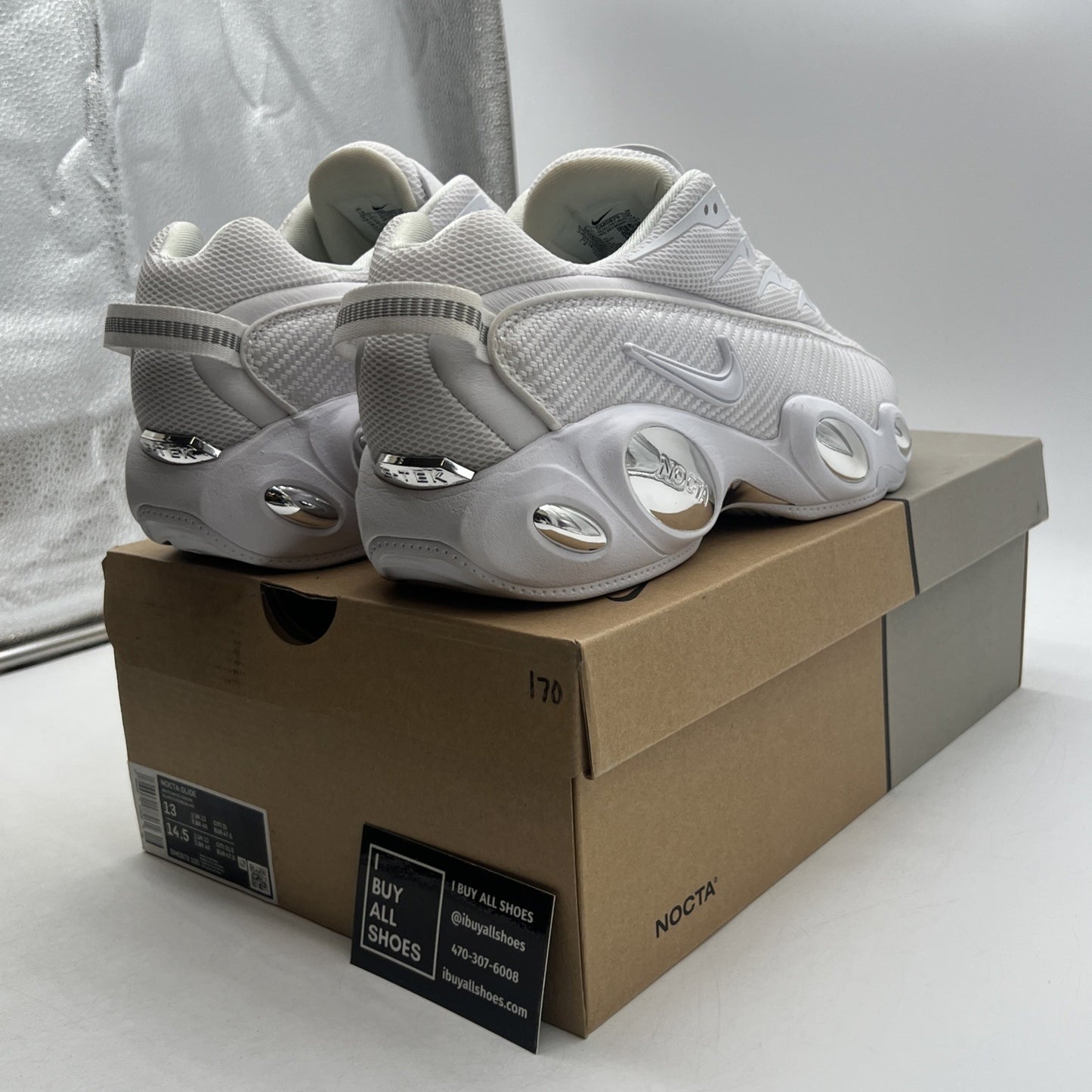 Size 13 - Nike NOCTA x Glide Triple White (DM0879-100)
