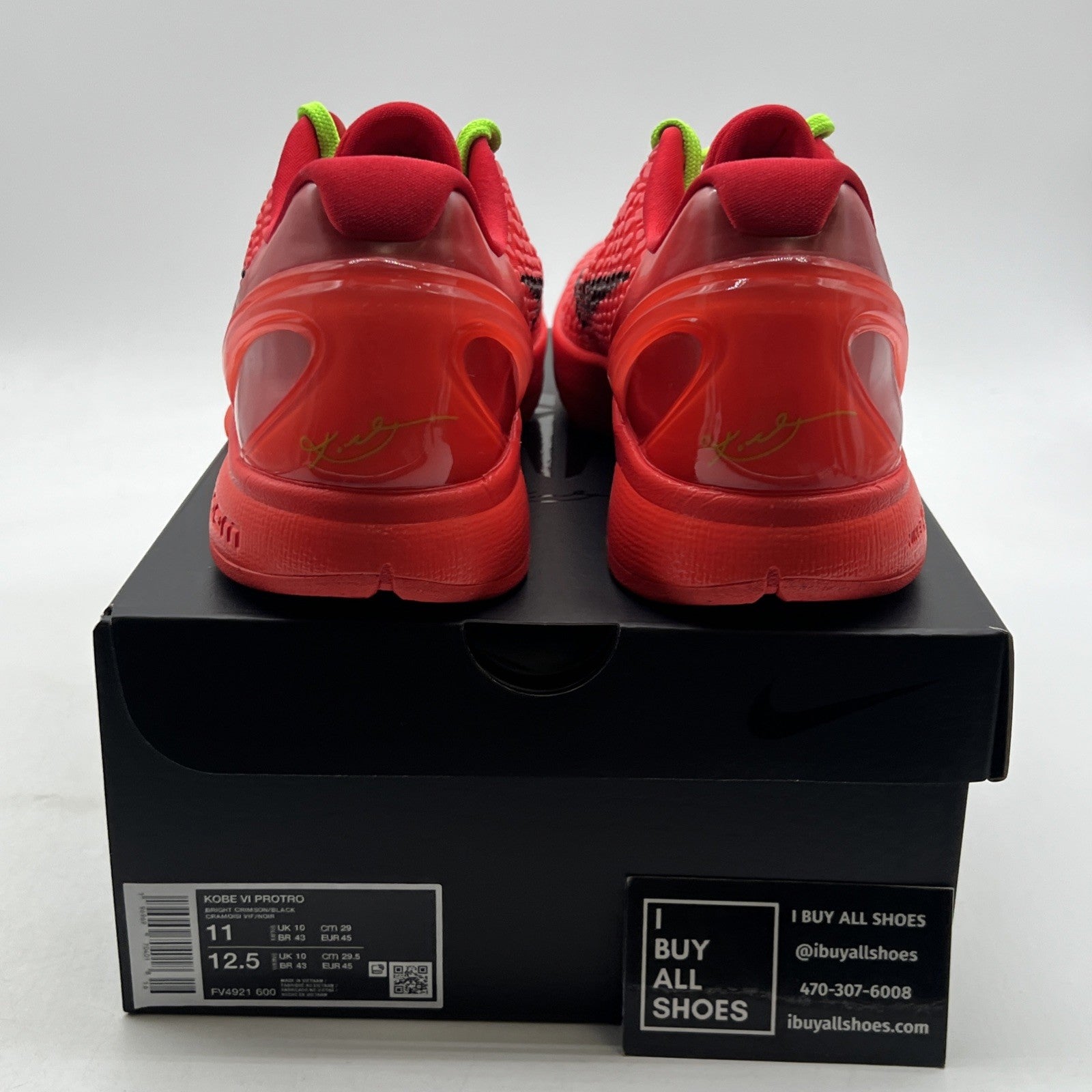 Size 11 - Nike Kobe 6 Protro Low Reverse Grinch (FV4921-600)